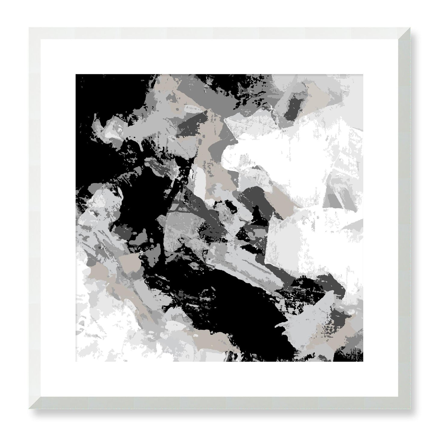 Framed Graphic Art Print, White Mat - 8x8 12x12 16x16 20x20 24x24 28x28 inches | FPS-1200-7690, Prints, Graphic art, White Frame, 51 x 51 cm ,20 x 20 inches