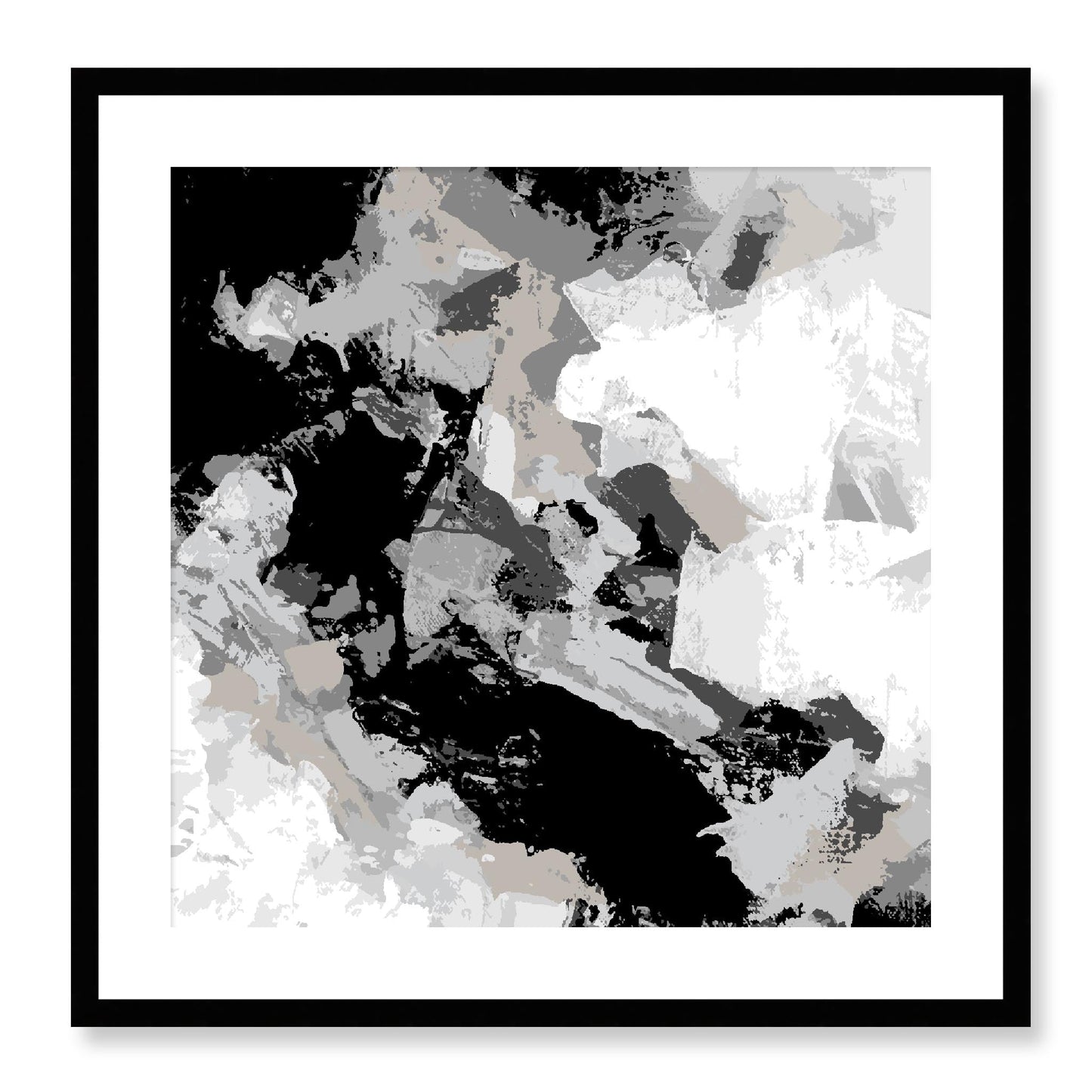 Framed Graphic Art Print, White Mat - 8x8 12x12 16x16 20x20 24x24 28x28 inches | FPS-1200-7690, Prints, Graphic art, Black Frame, 61 x 61 cm ,24 x 24 inches