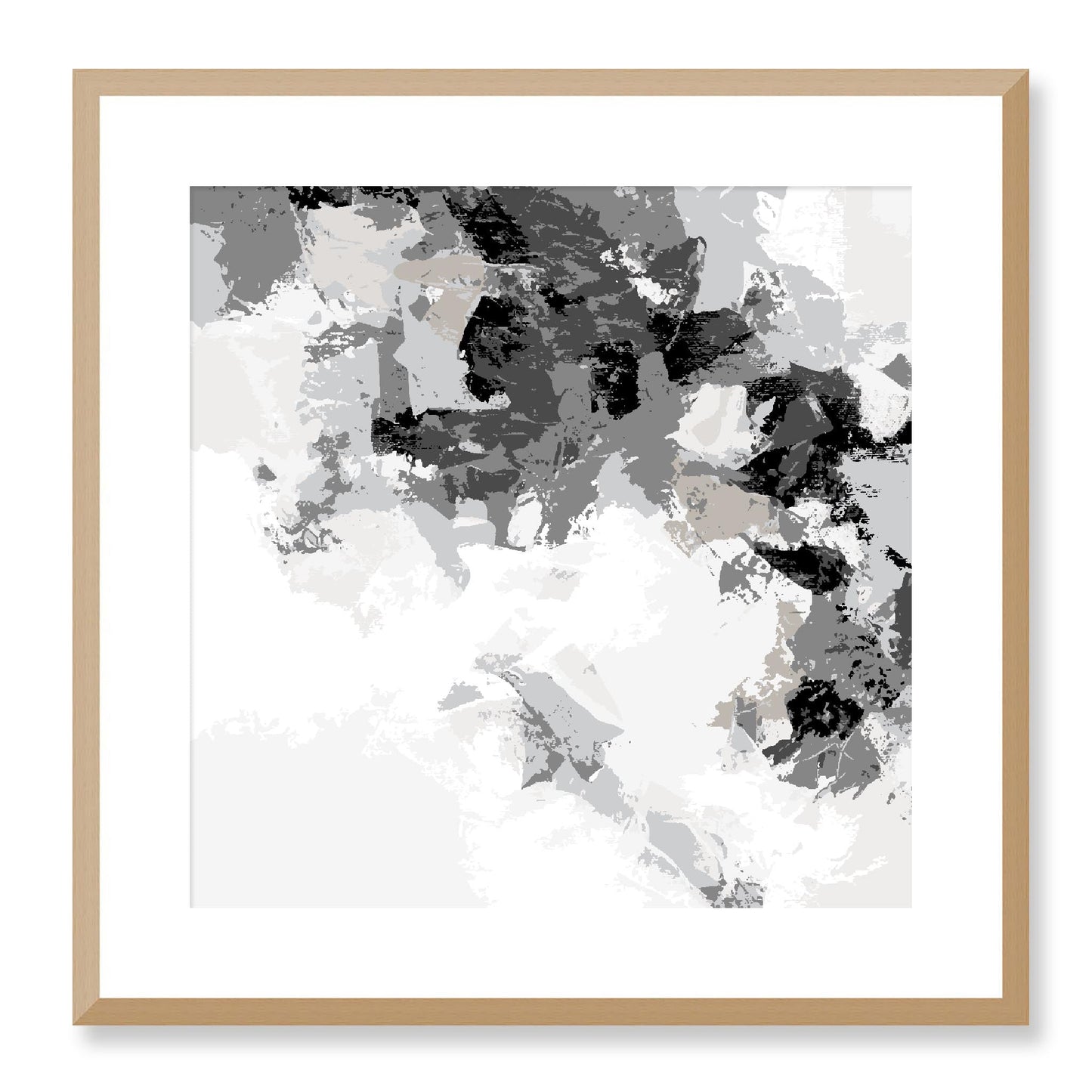 Framed Graphic Art Print, White Mat - 8x8 12x12 16x16 20x20 24x24 28x28 inches | FPS-1200-7693, Prints, Graphic art, Natural Frame, 51 x 51 cm ,20 x 20 inches