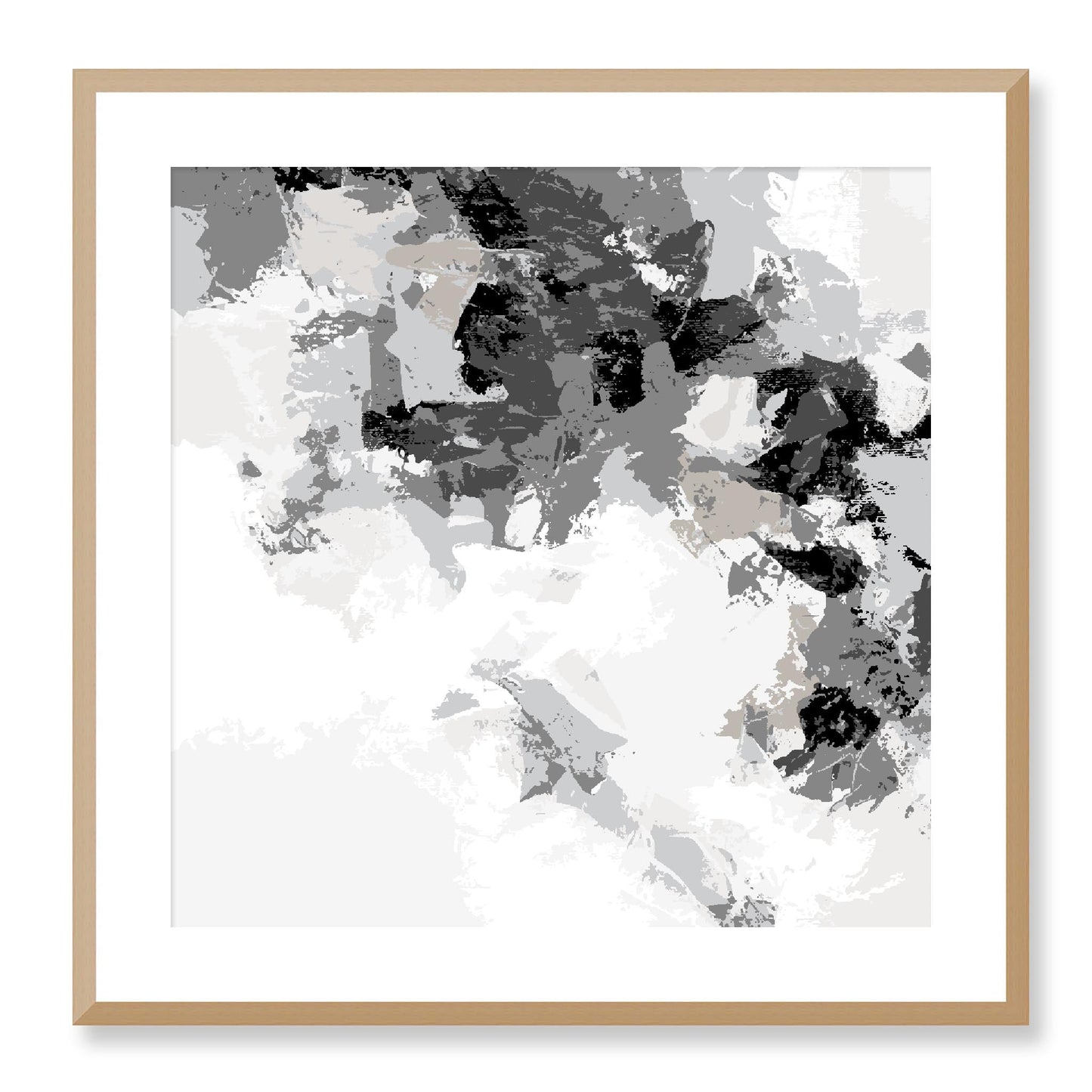 Framed Graphic Art Print, White Mat - 8x8 12x12 16x16 20x20 24x24 28x28 inches | FPS-1200-7693, Prints, Graphic art, Natural Frame, 61 x 61 cm ,24 x 24 inches