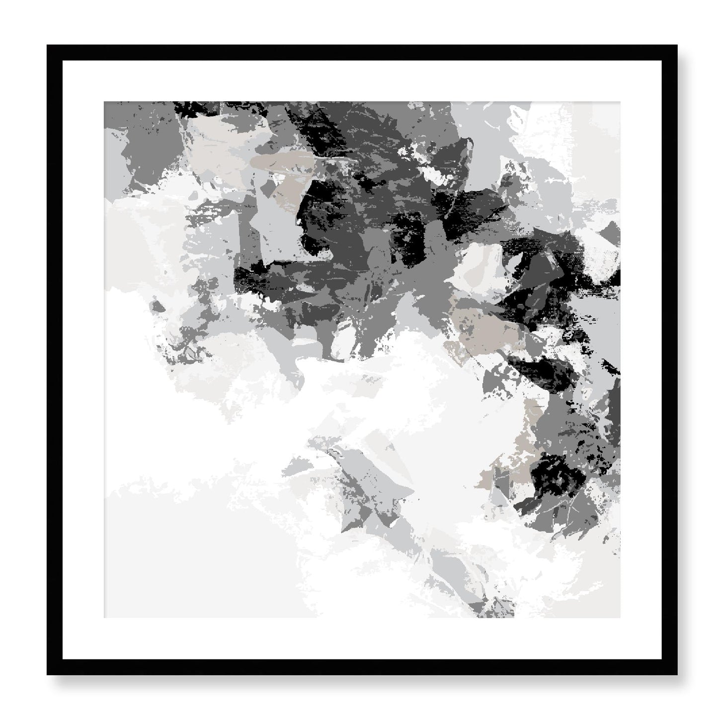 Framed Graphic Art Print, White Mat - 8x8 12x12 16x16 20x20 24x24 28x28 inches | FPS-1200-7693, Prints, Graphic art, Black Frame, 71 x 71 cm ,28 x 28 inches