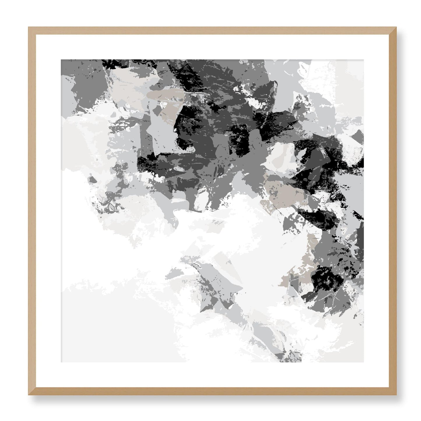 Framed Graphic Art Print, White Mat - 8x8 12x12 16x16 20x20 24x24 28x28 inches | FPS-1200-7693, Prints, Graphic art, Natural Frame, 71 x 71 cm ,28 x 28 inches