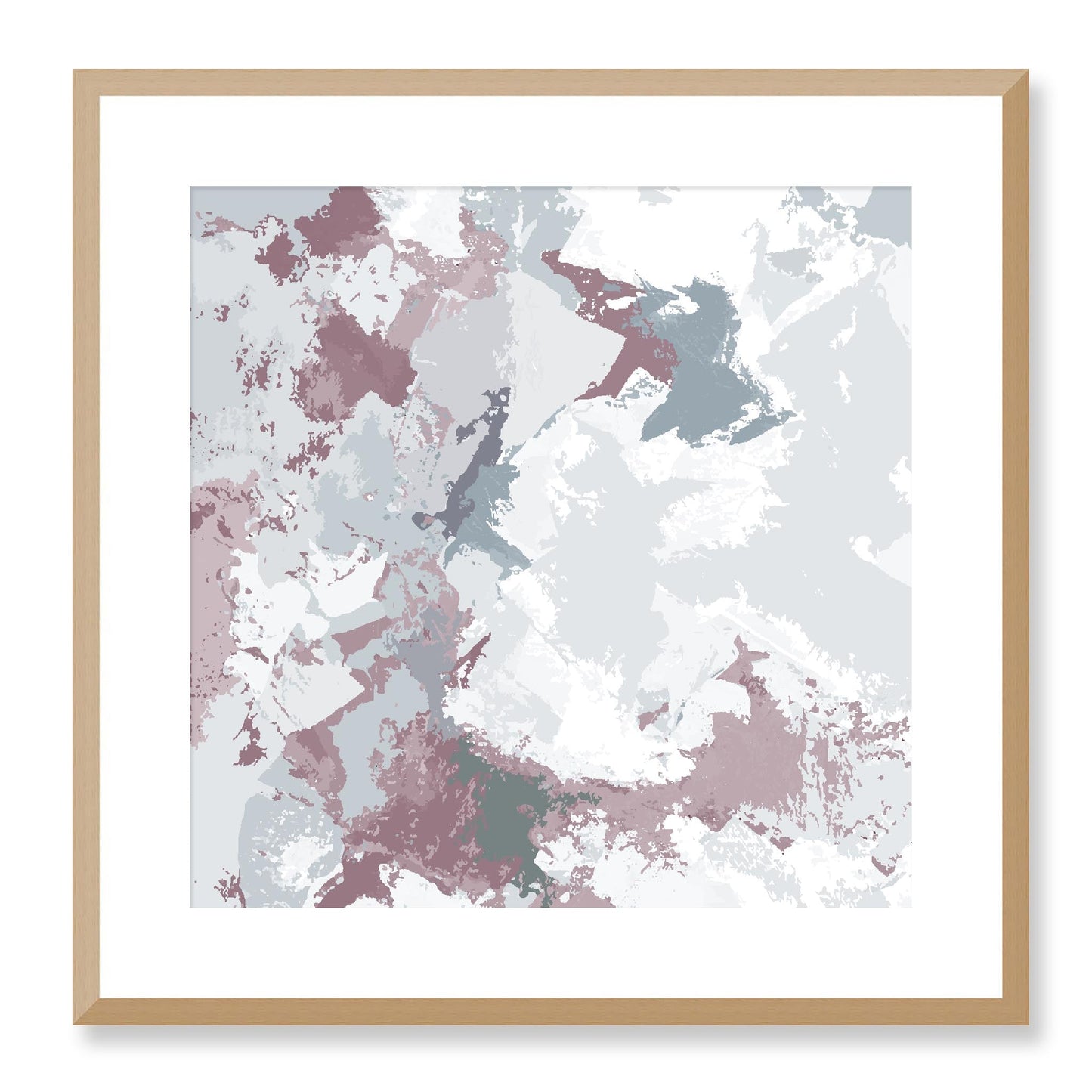 Framed Graphic Art Print, White Mat - 8x8 12x12 16x16 20x20 24x24 28x28 inches | FPS-1210-7691, Prints, Graphic art, Natural Frame, 51 x 51 cm ,20 x 20 inches