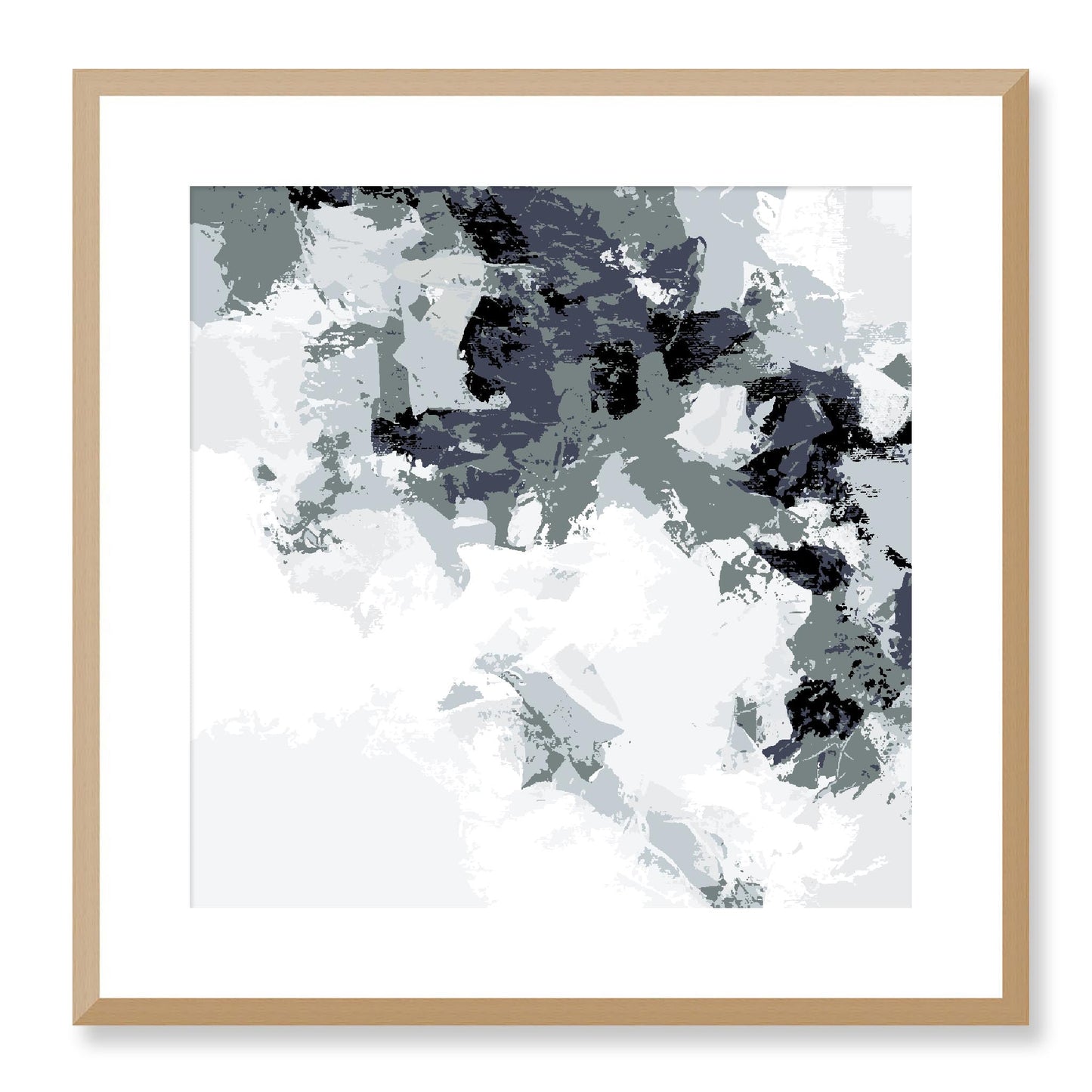 Framed Graphic Art Print, White Mat - 8x8 12x12 16x16 20x20 24x24 28x28 inches | FPS-1210-7693, Prints, Graphic art, Natural Frame, 51 x 51 cm ,20 x 20 inches