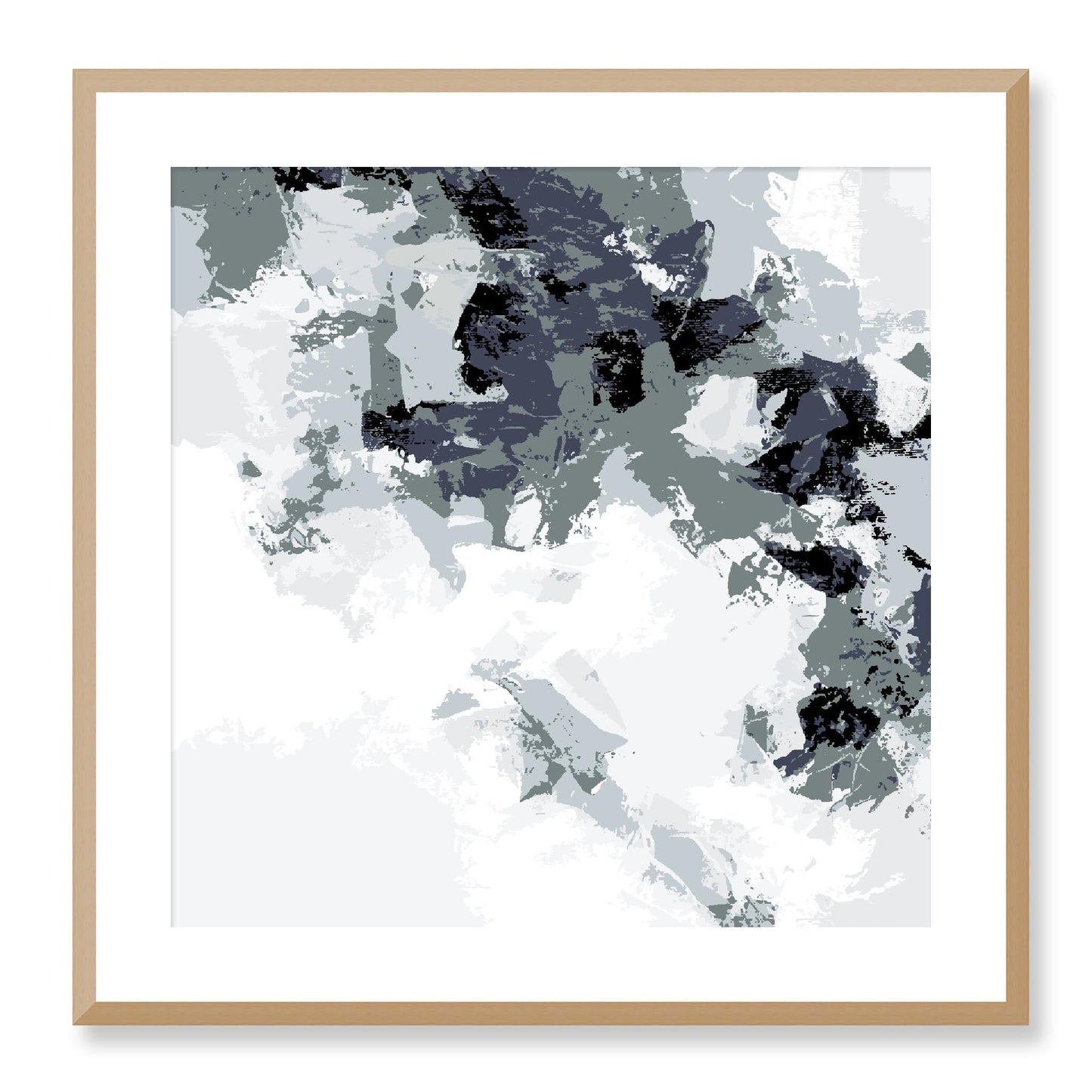 Framed Graphic Art Print, White Mat - 8x8 12x12 16x16 20x20 24x24 28x28 inches | FPS-1210-7693, Prints, Graphic art, Natural Frame, 61 x 61 cm ,24 x 24 inches