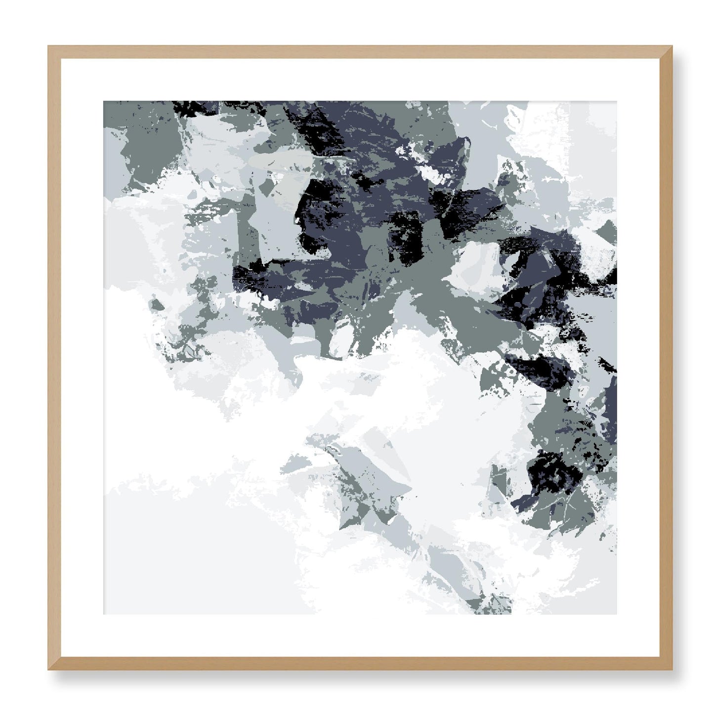 Framed Graphic Art Print, White Mat - 8x8 12x12 16x16 20x20 24x24 28x28 inches | FPS-1210-7693, Prints, Graphic art, Natural Frame, 71 x 71 cm ,28 x 28 inches