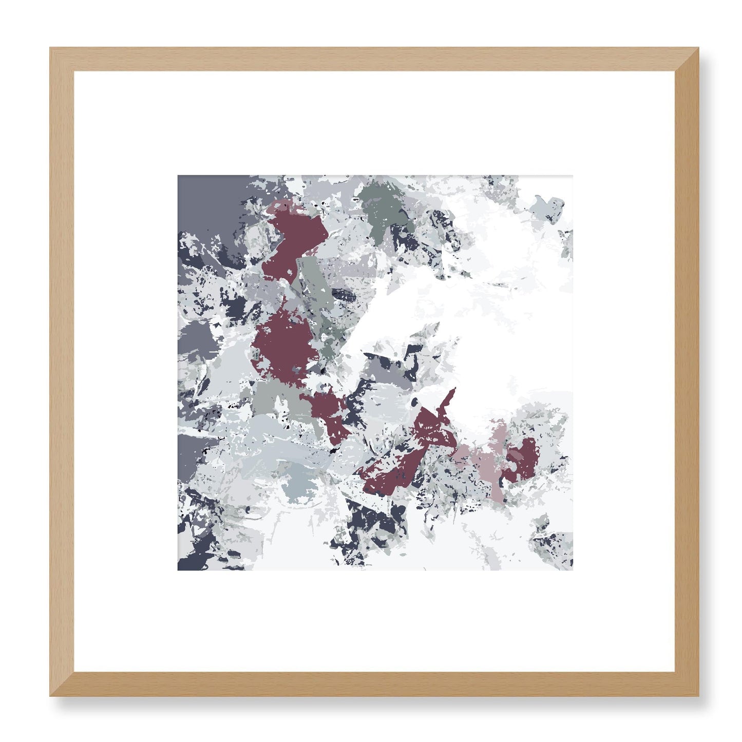 Framed Graphic Art Print, White Mat - 8x8 12x12 16x16 20x20 24x24 28x28 inches | FPS-1210-7695, Prints, Graphic art, Natural Frame, 30 x 30 cm ,12 x 12 inches