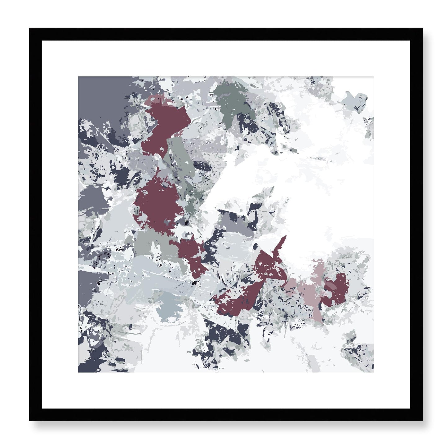 Framed Graphic Art Print, White Mat - 8x8 12x12 16x16 20x20 24x24 28x28 inches | FPS-1210-7695, Prints, Graphic art, Black Frame, 51 x 51 cm ,20 x 20 inches