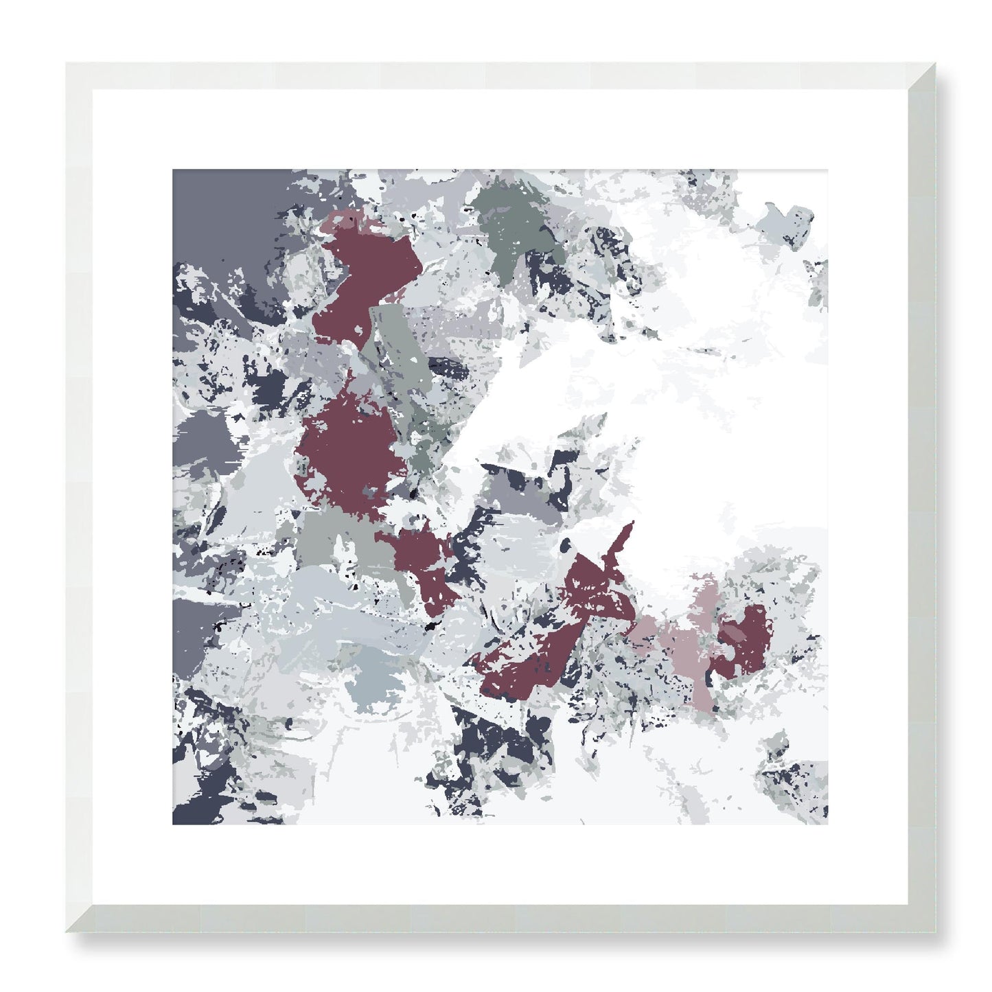 Framed Graphic Art Print, White Mat - 8x8 12x12 16x16 20x20 24x24 28x28 inches | FPS-1210-7695, Prints, Graphic art, White Frame, 51 x 51 cm ,20 x 20 inches