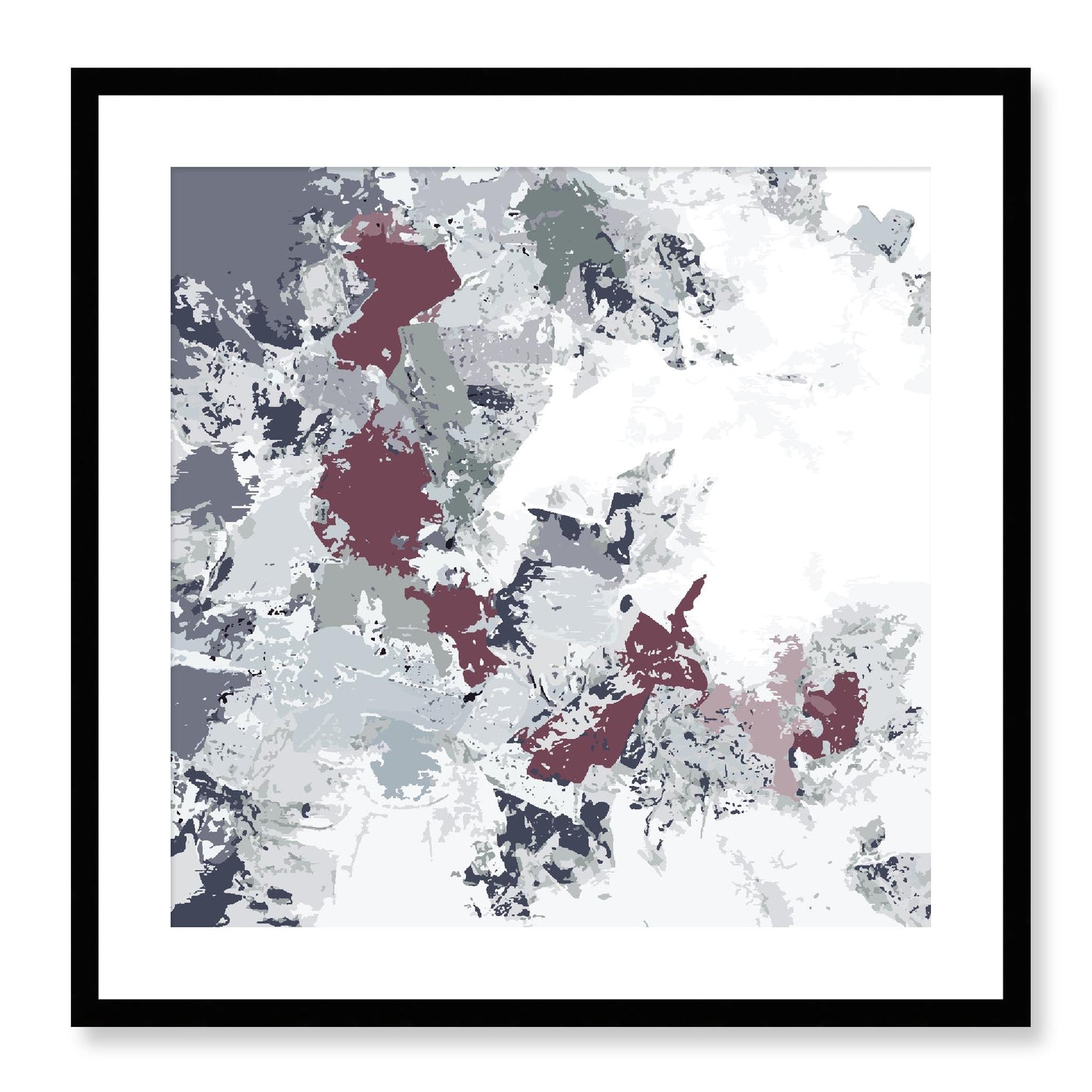 Framed Graphic Art Print, White Mat - 8x8 12x12 16x16 20x20 24x24 28x28 inches | FPS-1210-7695, Prints, Graphic art, Black Frame, 61 x 61 cm ,24 x 24 inches