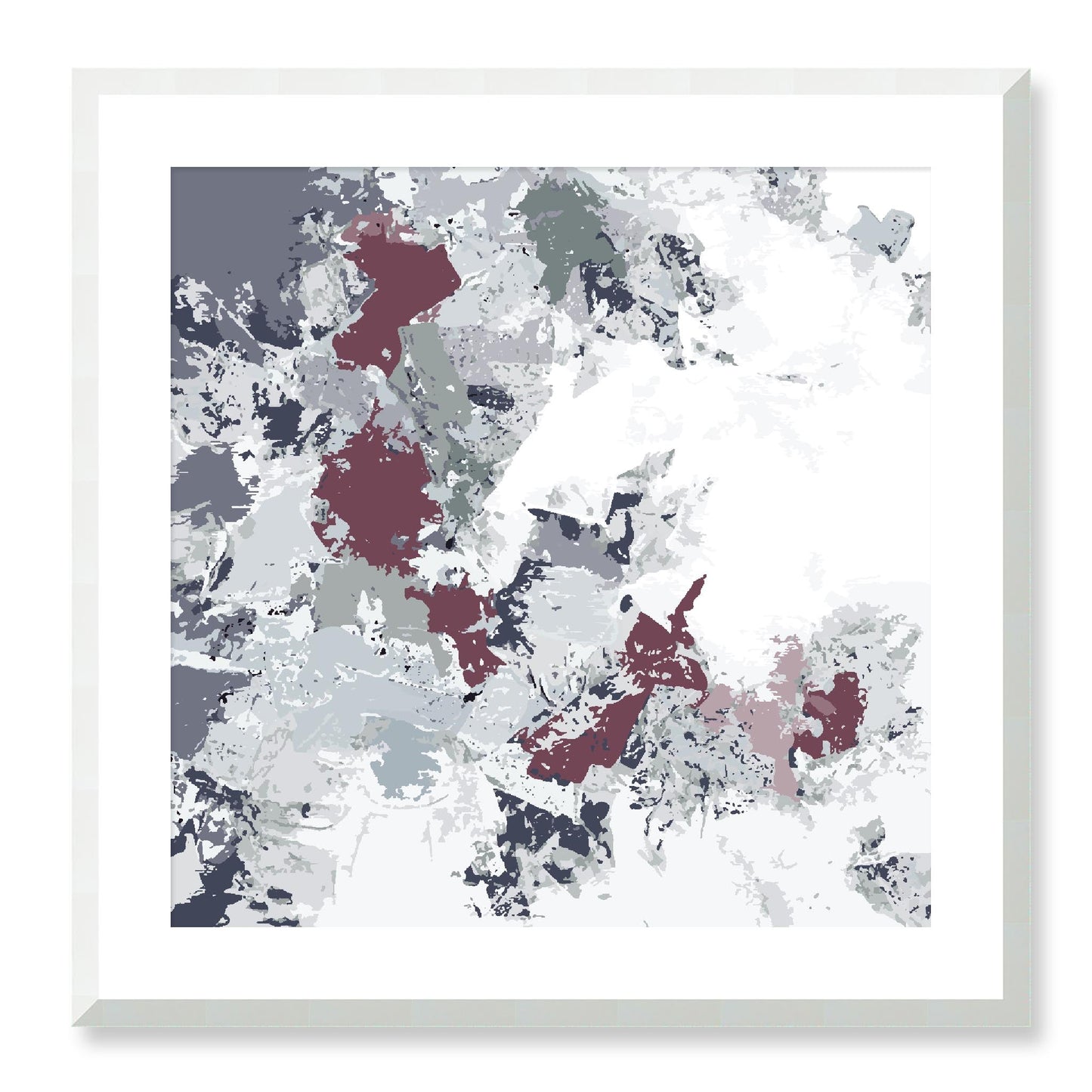 Framed Graphic Art Print, White Mat - 8x8 12x12 16x16 20x20 24x24 28x28 inches | FPS-1210-7695, Prints, Graphic art, White Frame, 61 x 61 cm ,24 x 24 inches