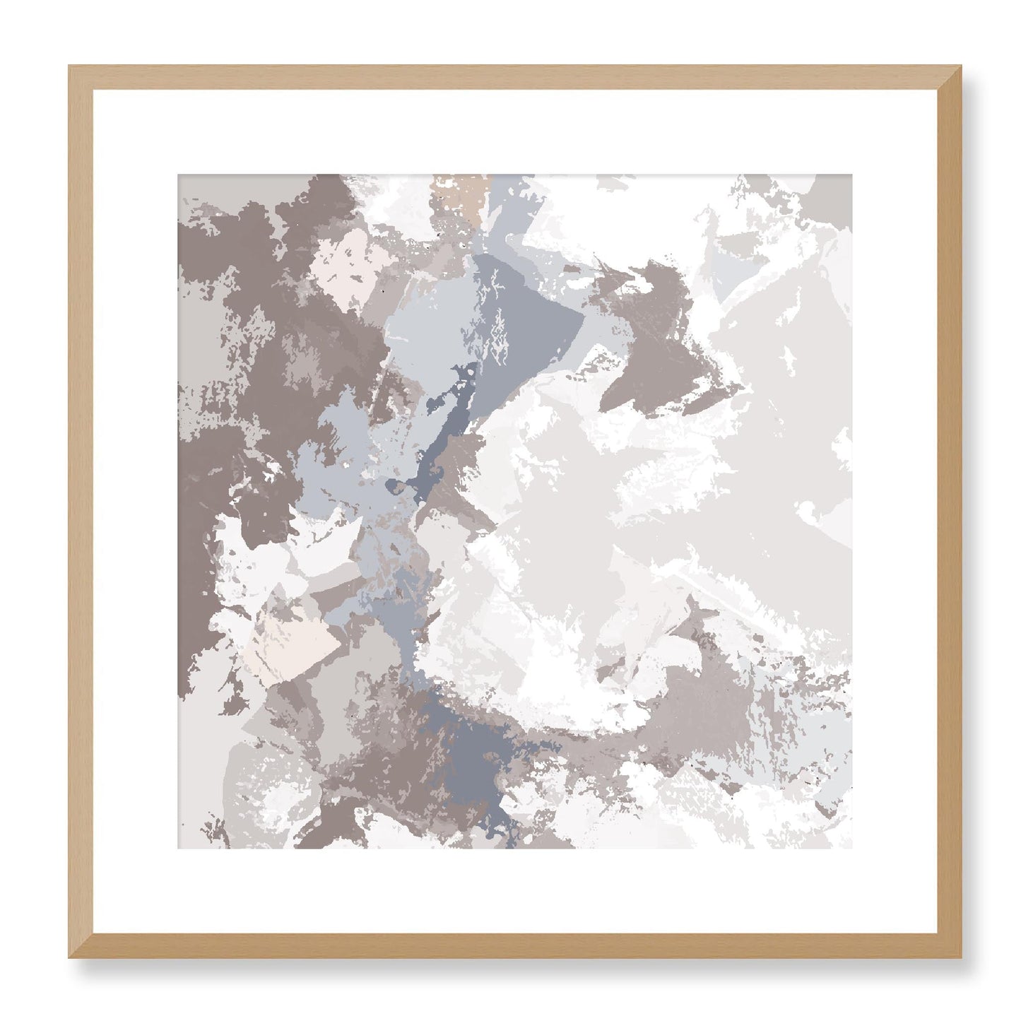 Framed Graphic Art Print, White Mat - 8x8 12x12 16x16 20x20 24x24 28x28 inches | FPS-1220-7691, Prints, Graphic art, Natural Frame, 51 x 51 cm ,20 x 20 inches