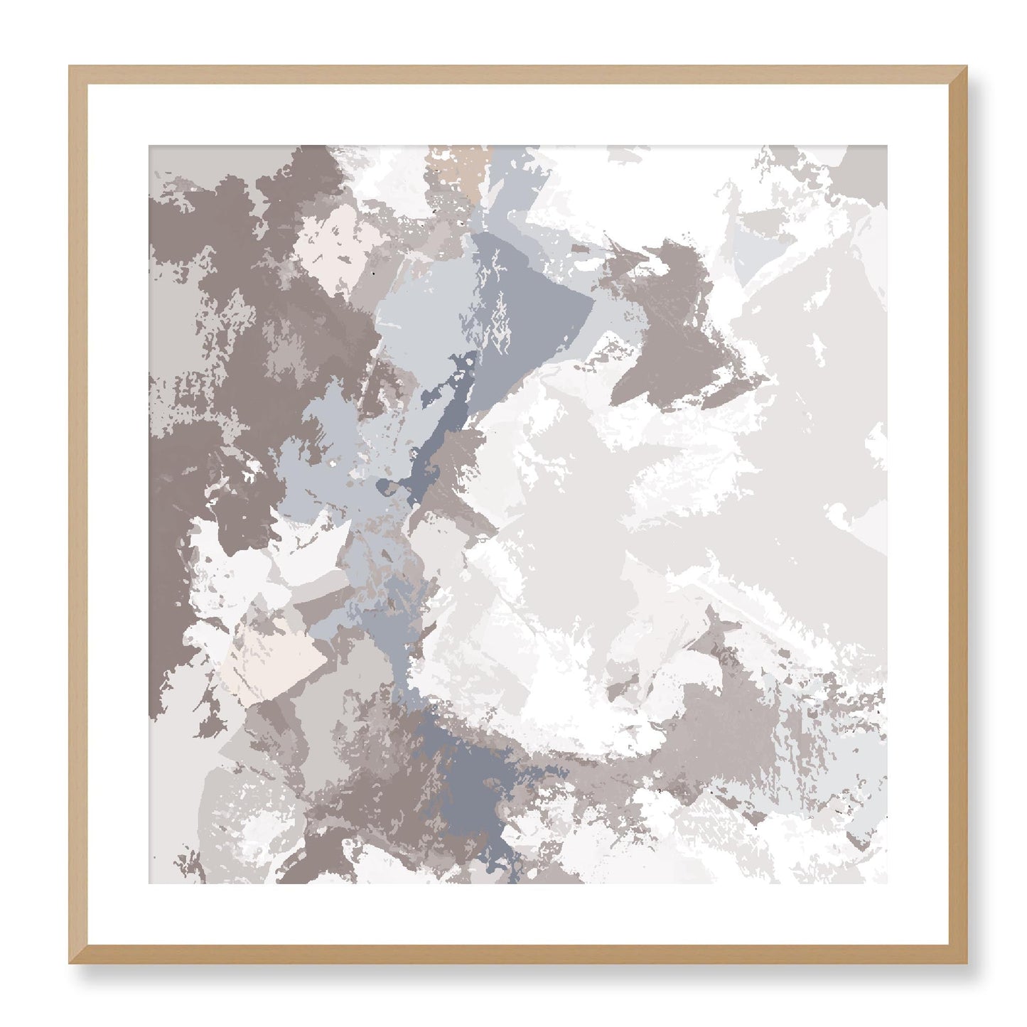 Framed Graphic Art Print, White Mat - 8x8 12x12 16x16 20x20 24x24 28x28 inches | FPS-1220-7691, Prints, Graphic art, Natural Frame, 71 x 71 cm ,28 x 28 inches