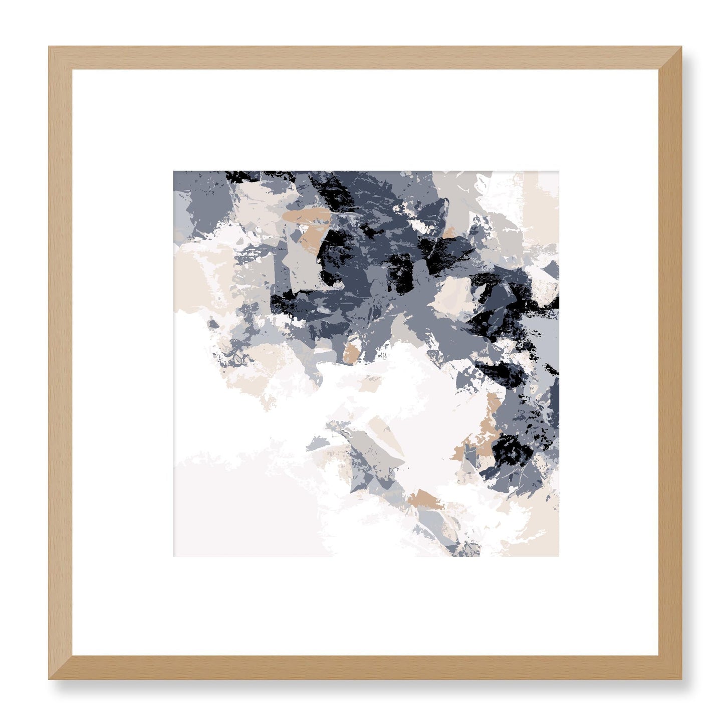 Framed Graphic Art Print, White Mat - 8x8 12x12 16x16 20x20 24x24 28x28 inches | FPS-1220-7693, Prints, Graphic art, Natural Frame, 30 x 30 cm ,12 x 12 inches