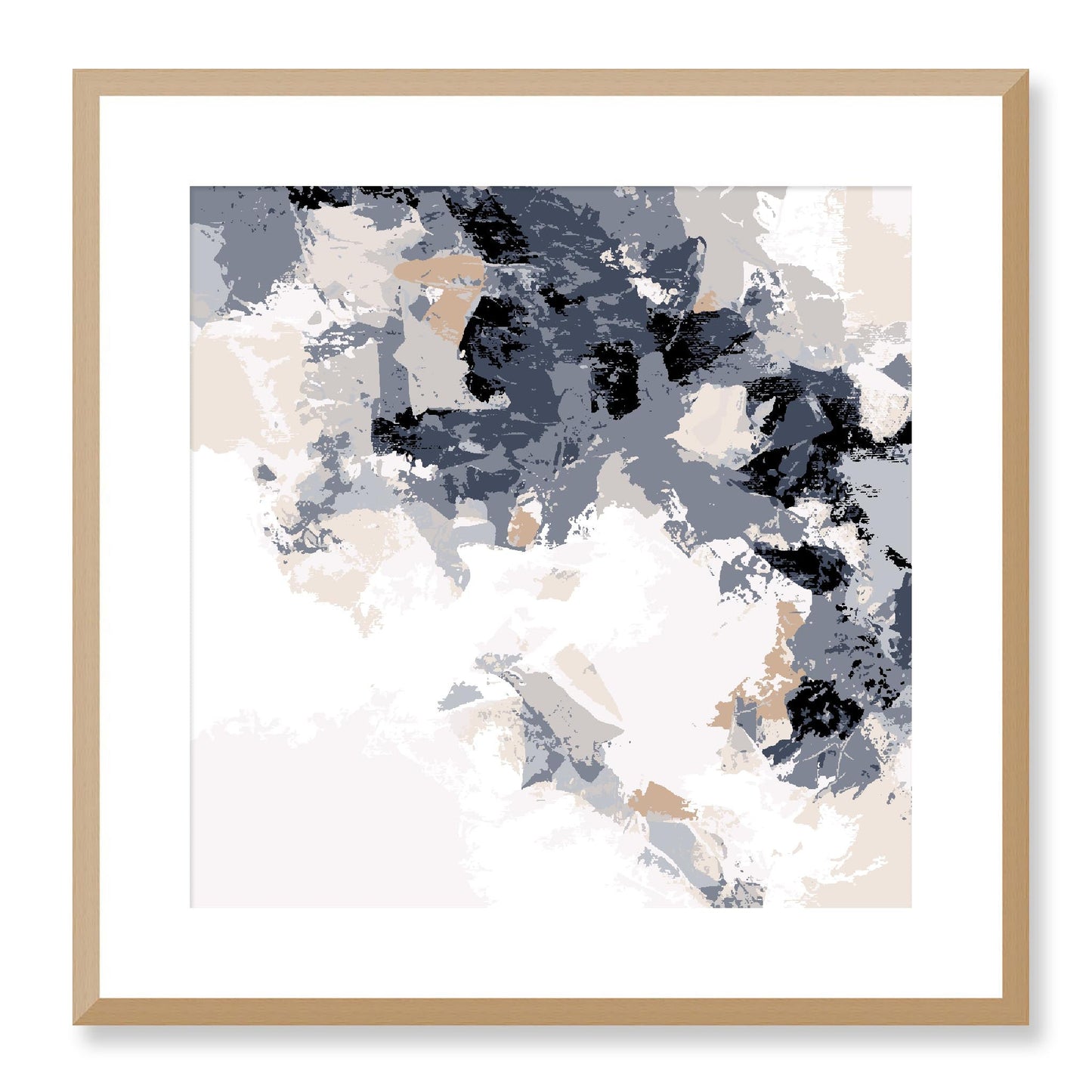 Framed Graphic Art Print, White Mat - 8x8 12x12 16x16 20x20 24x24 28x28 inches | FPS-1220-7693, Prints, Graphic art, Natural Frame, 51 x 51 cm ,20 x 20 inches