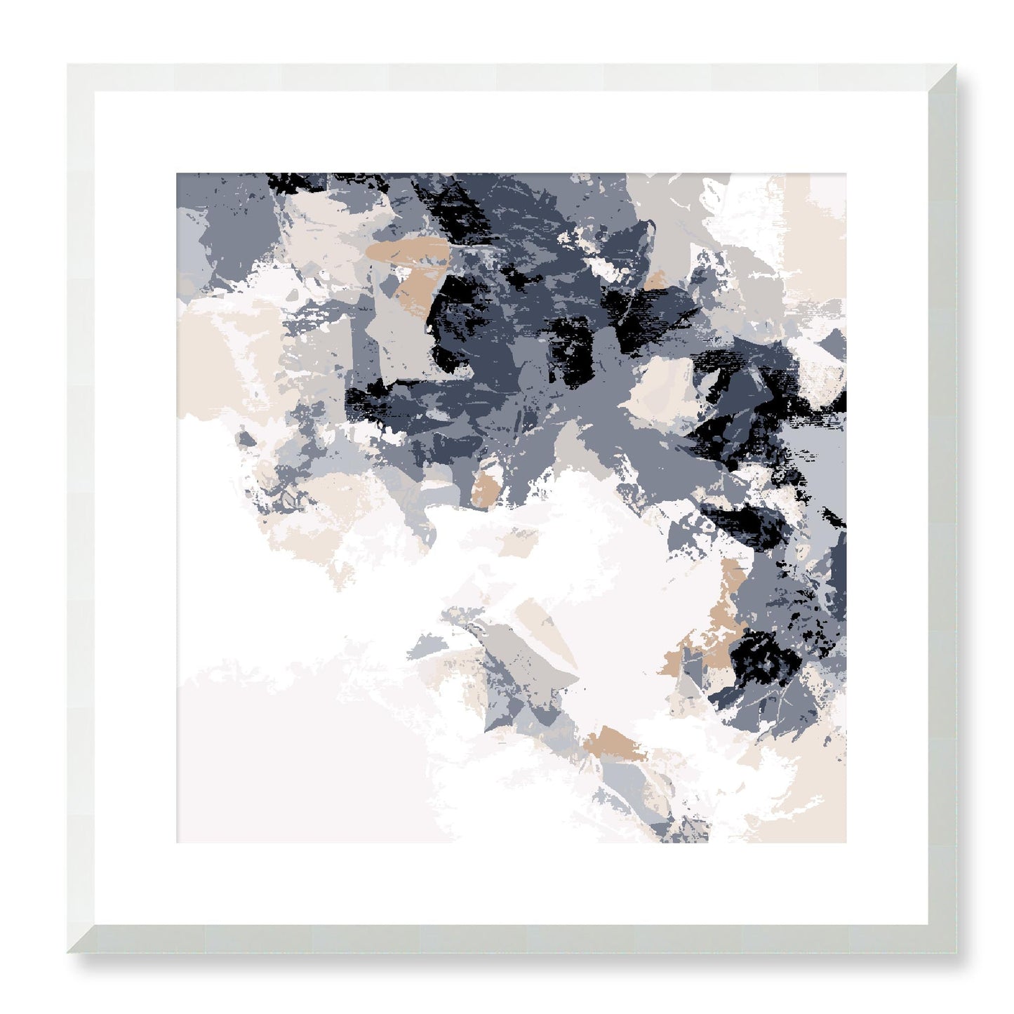 Framed Graphic Art Print, White Mat - 8x8 12x12 16x16 20x20 24x24 28x28 inches | FPS-1220-7693, Prints, Graphic art, White Frame, 51 x 51 cm ,20 x 20 inches