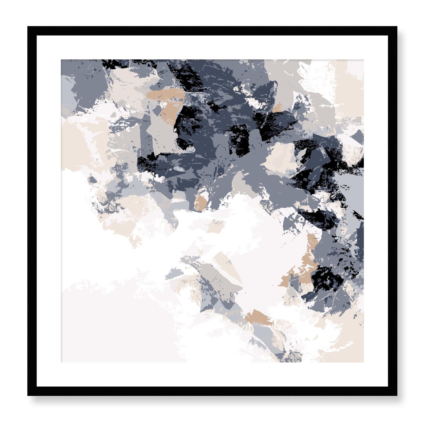 Framed Graphic Art Print, White Mat - 8x8 12x12 16x16 20x20 24x24 28x28 inches | FPS-1220-7693, Prints, Graphic art, Black Frame, 71 x 71 cm ,28 x 28 inches