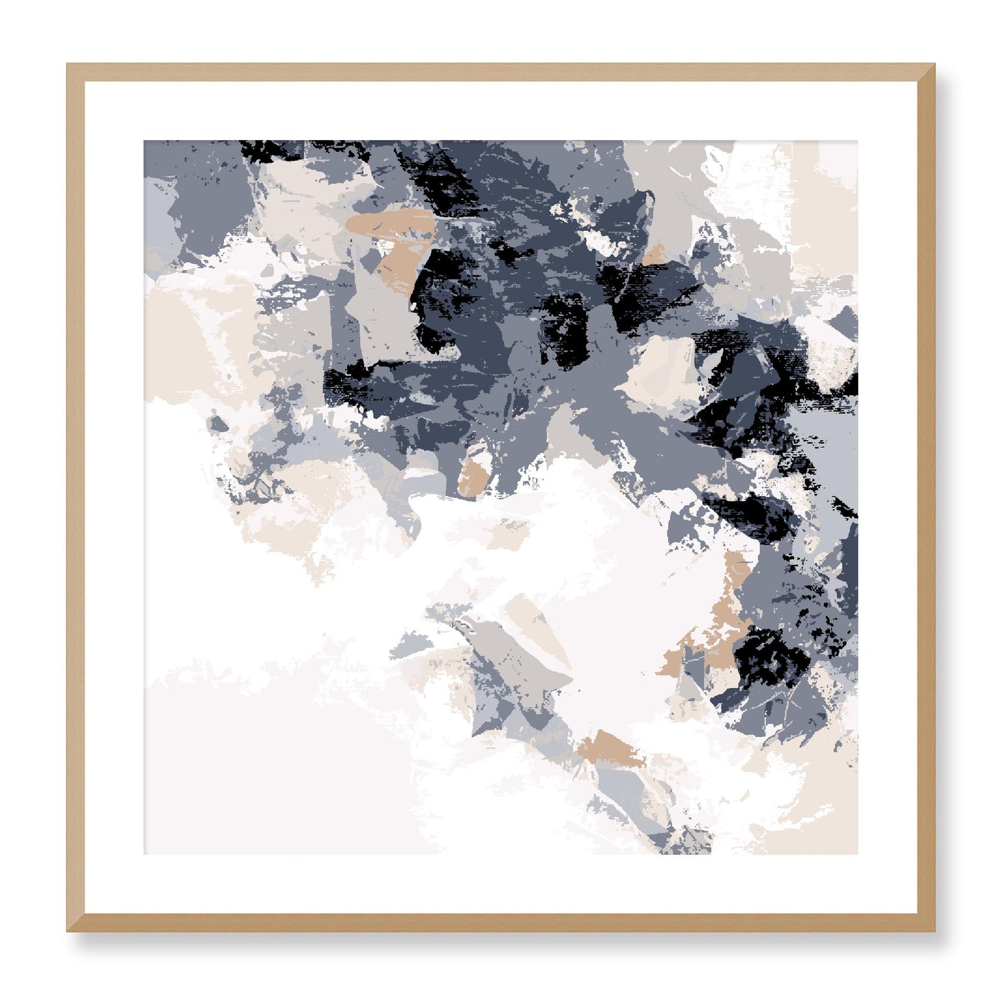 Framed Graphic Art Print, White Mat - 8x8 12x12 16x16 20x20 24x24 28x28 inches | FPS-1220-7693, Prints, Graphic art, Natural Frame, 71 x 71 cm ,28 x 28 inches