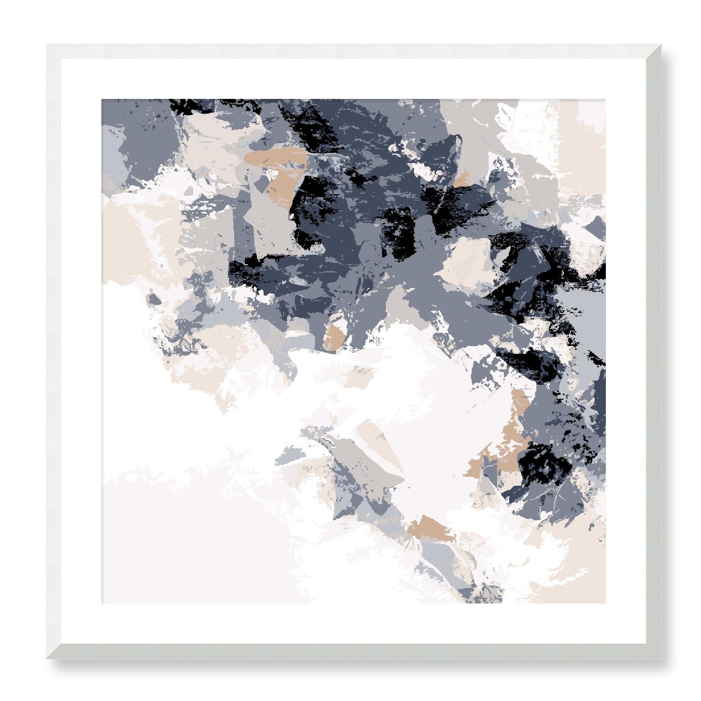 Framed Graphic Art Print, White Mat - 8x8 12x12 16x16 20x20 24x24 28x28 inches | FPS-1220-7693, Prints, Graphic art, White Frame, 71 x 71 cm ,28 x 28 inches