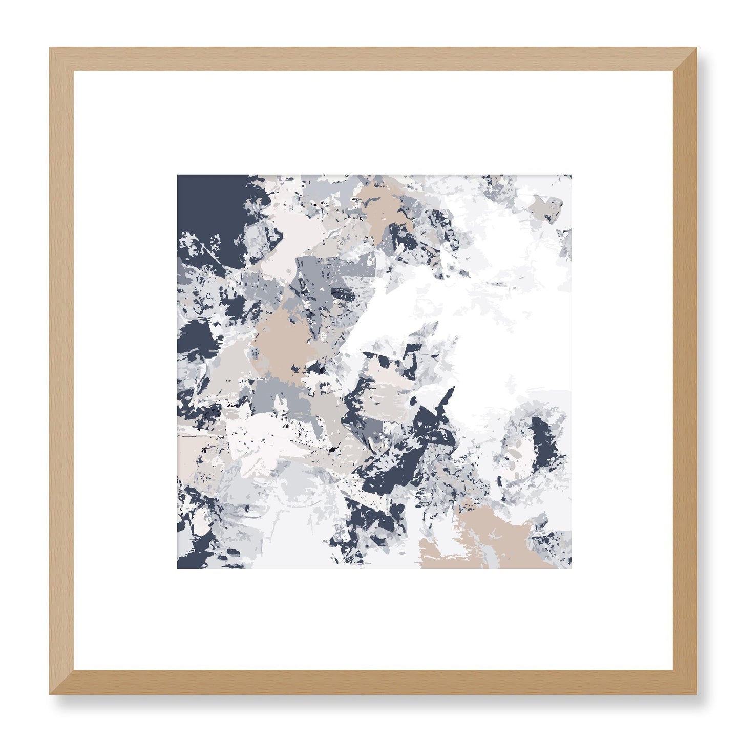 Framed Graphic Art Print, White Mat - 8x8 12x12 16x16 20x20 24x24 28x28 inches | FPS-1220-7695, Prints, Graphic art, Natural Frame, 30 x 30 cm ,12 x 12 inches