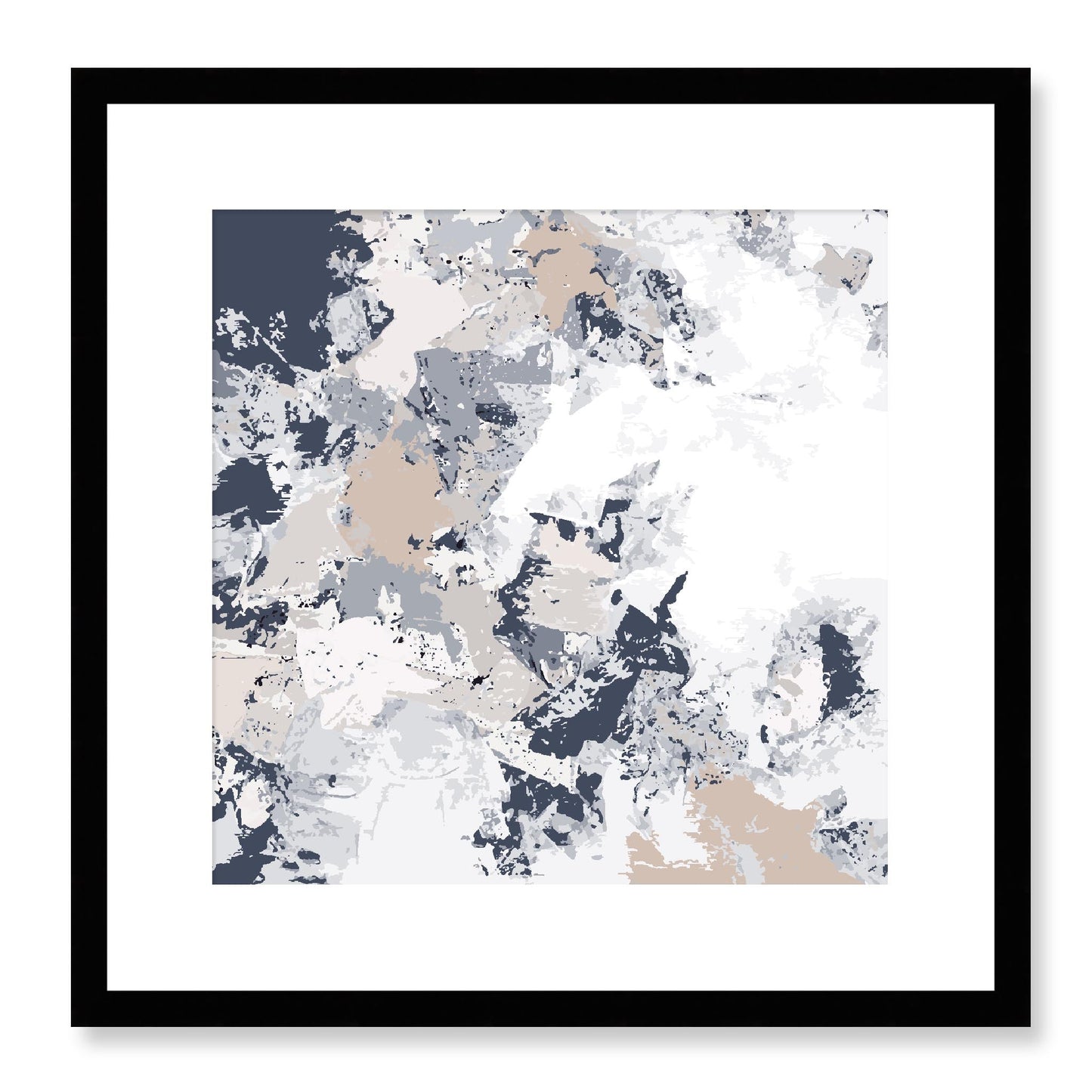 Framed Graphic Art Print, White Mat - 8x8 12x12 16x16 20x20 24x24 28x28 inches | FPS-1220-7695, Prints, Graphic art, Black Frame, 41 x 41 cm ,16 x 16 inches