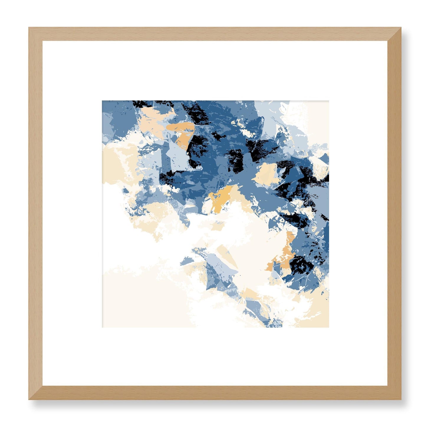 Framed Graphic Art Print, White Mat - 8x8 12x12 16x16 20x20 24x24 28x28 inches | FPS-1230-7693, Prints, Graphic art, Natural Frame, 30 x 30 cm ,12 x 12 inches