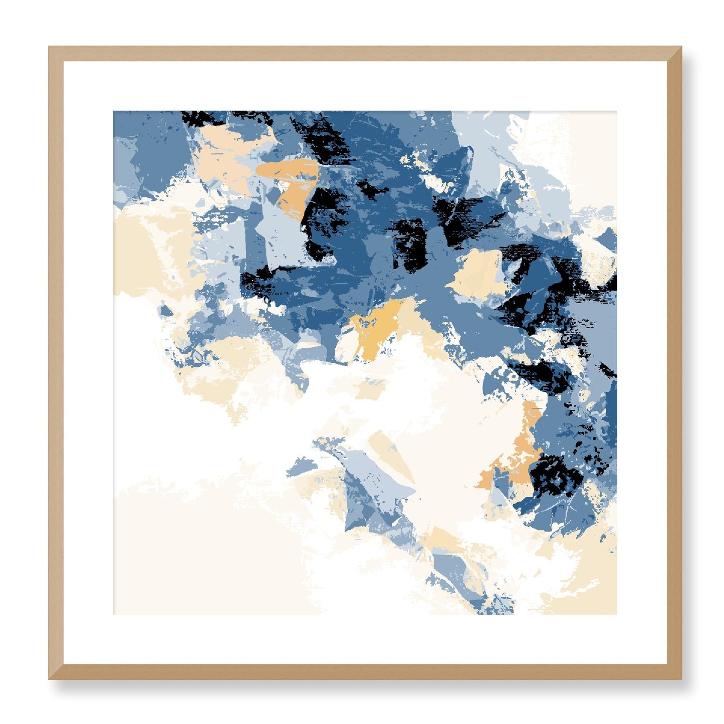 Framed Graphic Art Print, White Mat - 8x8 12x12 16x16 20x20 24x24 28x28 inches | FPS-1230-7693, Prints, Graphic art, Natural Frame, 61 x 61 cm ,24 x 24 inches