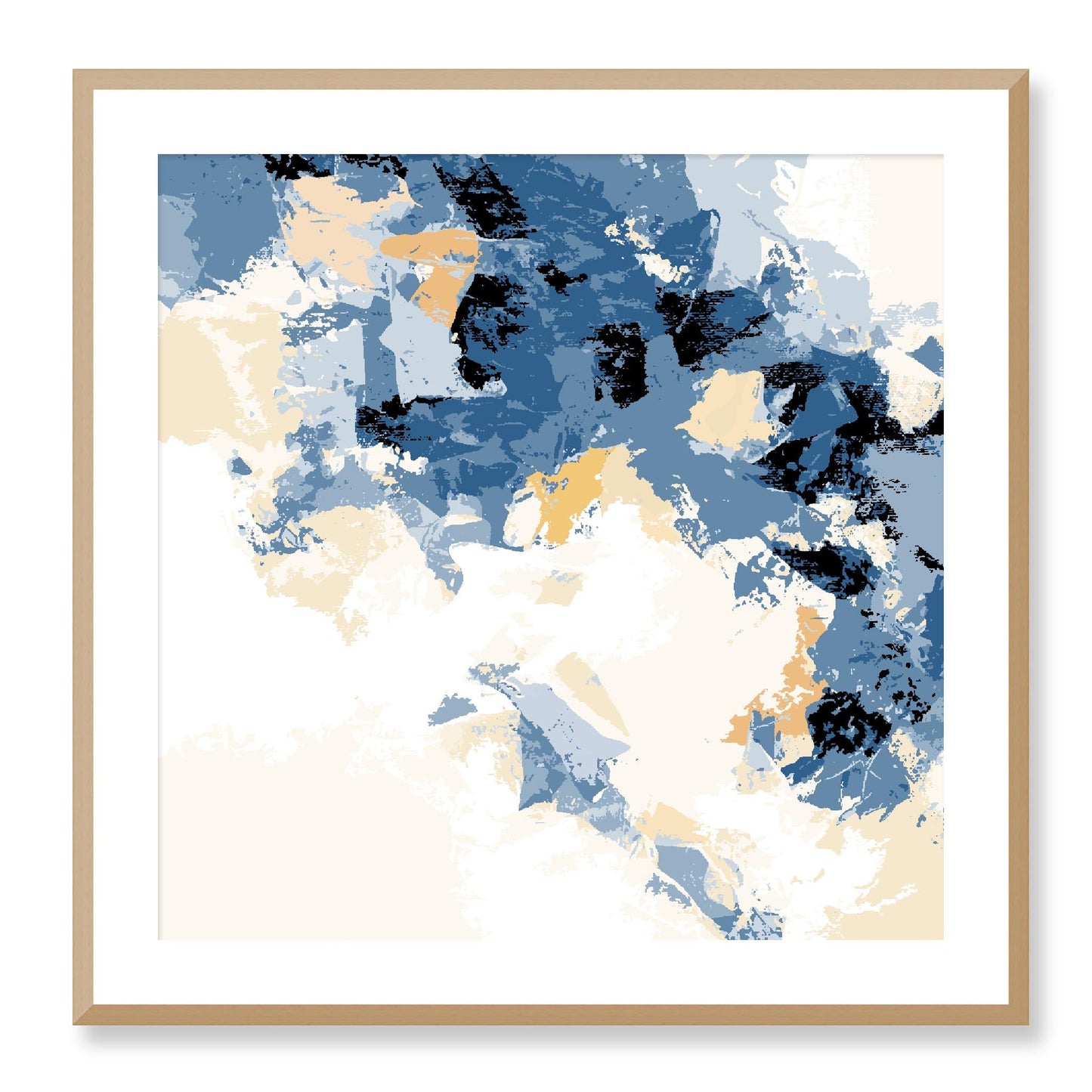 Framed Graphic Art Print, White Mat - 8x8 12x12 16x16 20x20 24x24 28x28 inches | FPS-1230-7693, Prints, Graphic art, Natural Frame, 71 x 71 cm ,28 x 28 inches