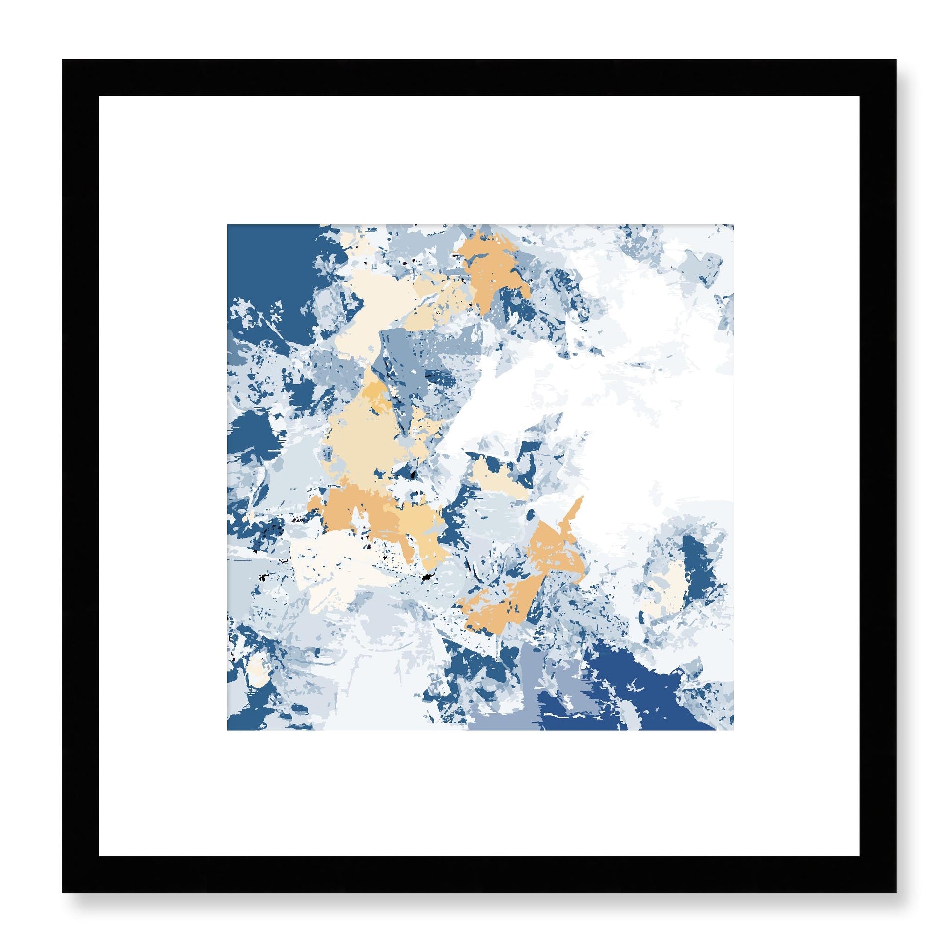 Framed Graphic Art Print, White Mat - 8x8 12x12 16x16 20x20 24x24 28x28 inches | FPS-1230-7695, Prints, Graphic art, Black Frame, 30 x 30 cm ,12 x 12 inches