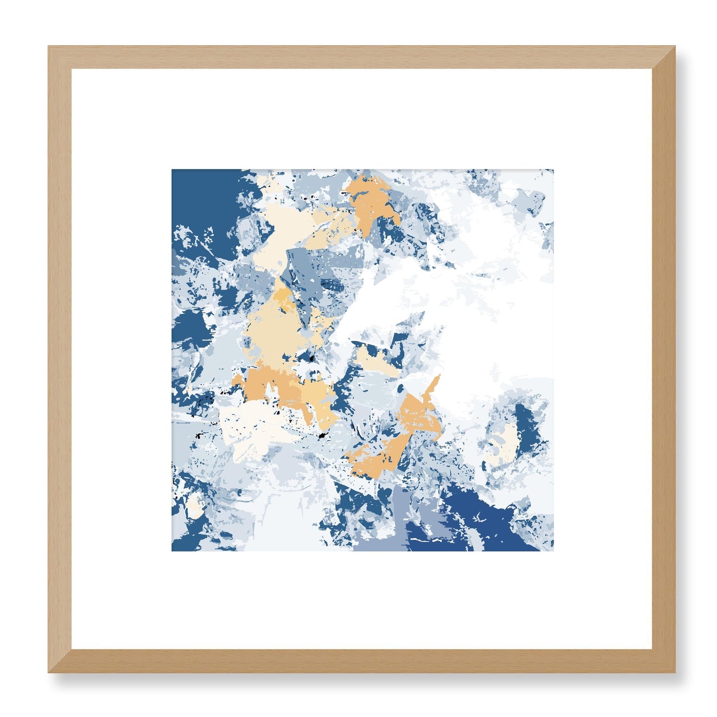 Framed Graphic Art Print, White Mat - 8x8 12x12 16x16 20x20 24x24 28x28 inches | FPS-1230-7695, Prints, Graphic art, Natural Frame, 30 x 30 cm ,12 x 12 inches