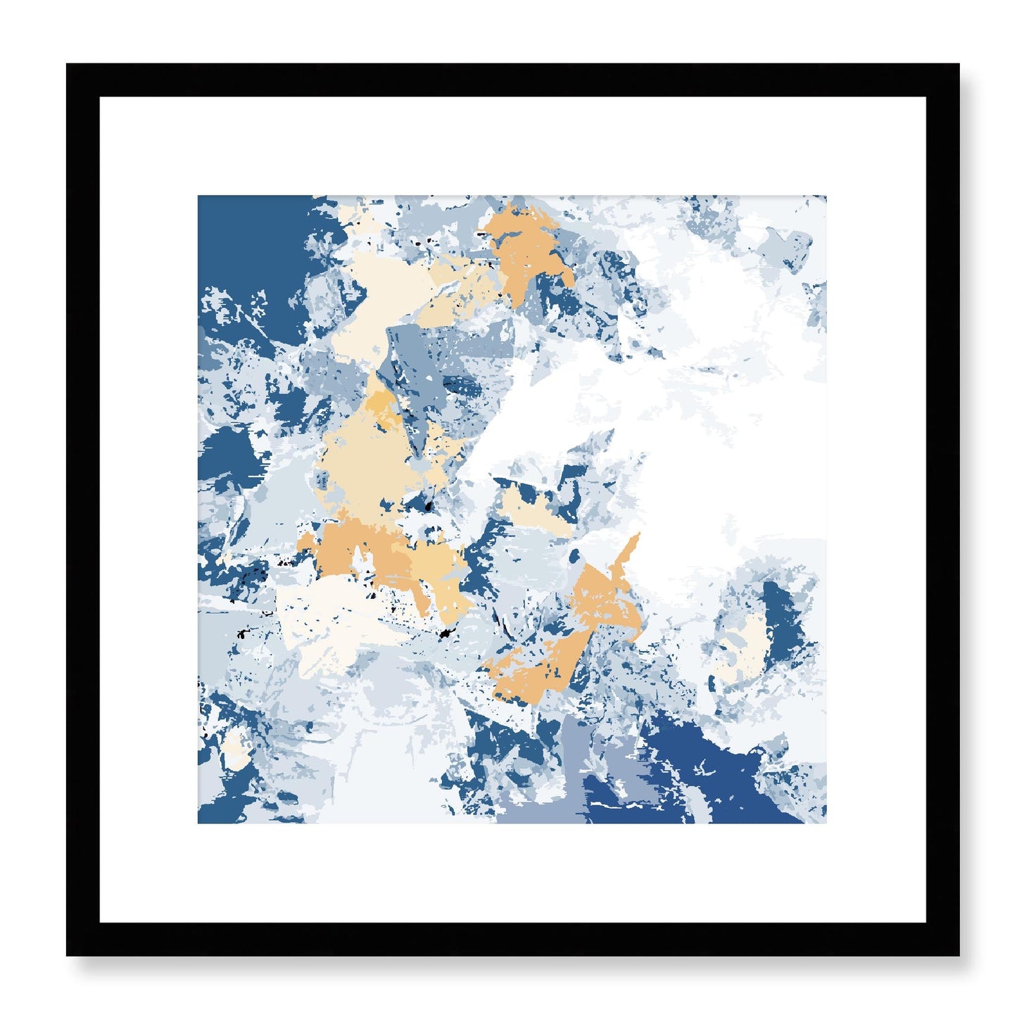 Framed Graphic Art Print, White Mat - 8x8 12x12 16x16 20x20 24x24 28x28 inches | FPS-1230-7695, Prints, Graphic art, Black Frame, 41 x 41 cm ,16 x 16 inches