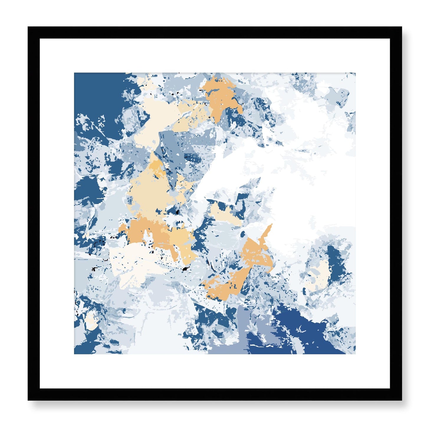 Framed Graphic Art Print, White Mat - 8x8 12x12 16x16 20x20 24x24 28x28 inches | FPS-1230-7695, Prints, Graphic art, Black Frame, 51 x 51 cm ,20 x 20 inches