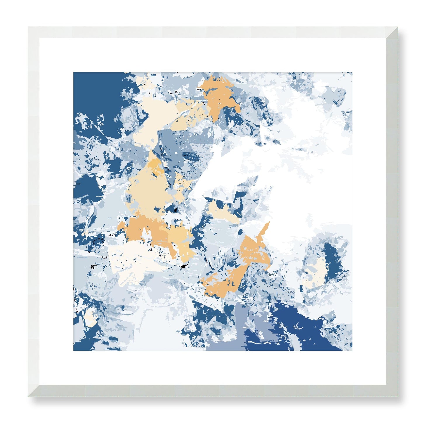 Framed Graphic Art Print, White Mat - 8x8 12x12 16x16 20x20 24x24 28x28 inches | FPS-1230-7695, Prints, Graphic art, White Frame, 51 x 51 cm ,20 x 20 inches