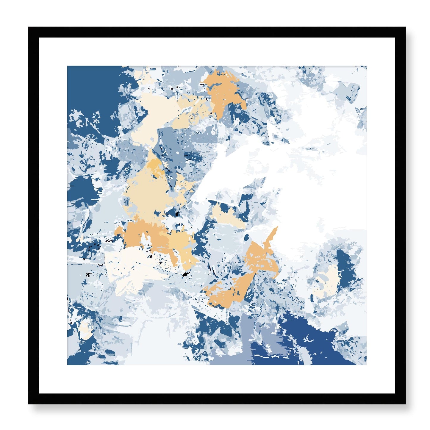 Framed Graphic Art Print, White Mat - 8x8 12x12 16x16 20x20 24x24 28x28 inches | FPS-1230-7695, Prints, Graphic art, Black Frame, 61 x 61 cm ,24 x 24 inches