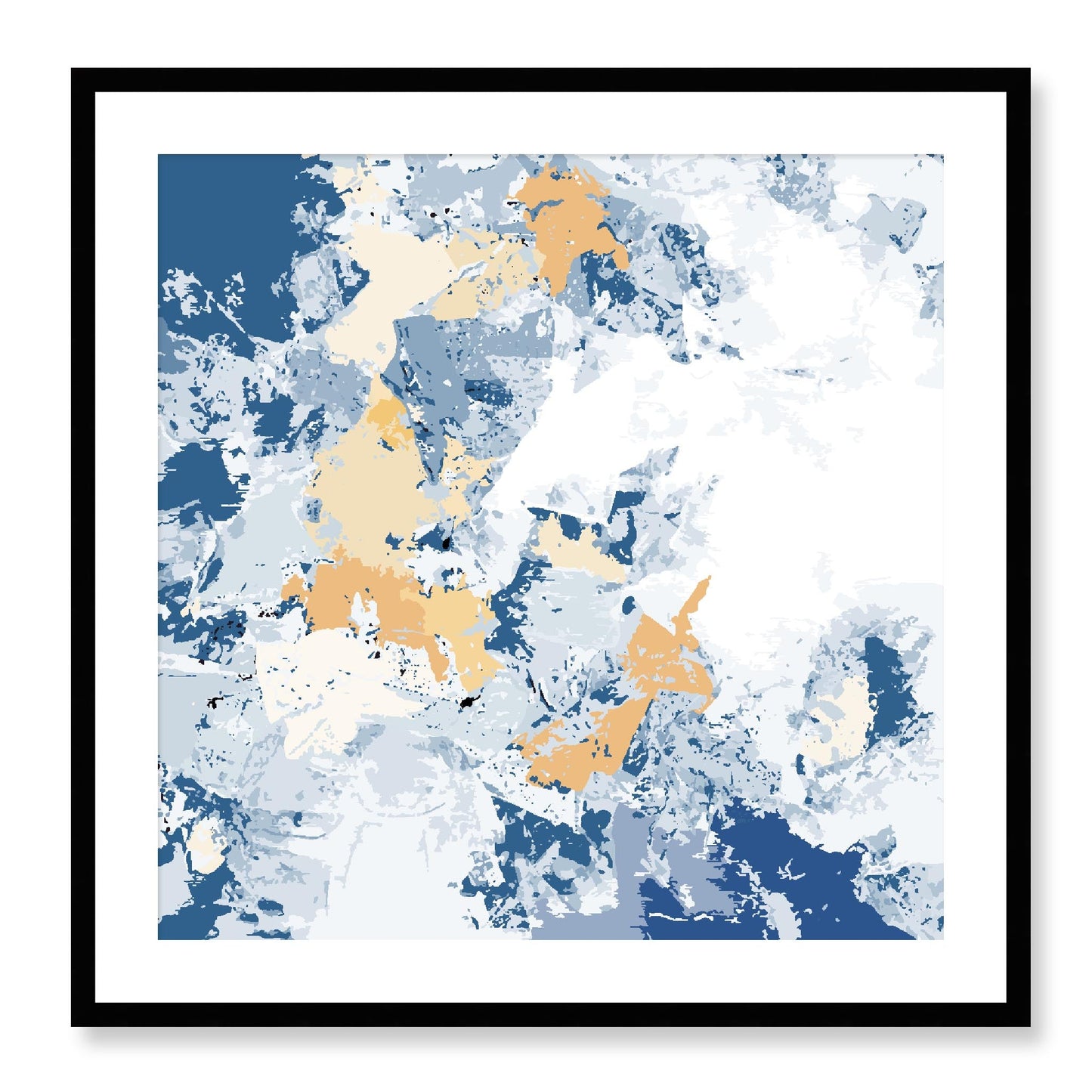 Framed Graphic Art Print, White Mat - 8x8 12x12 16x16 20x20 24x24 28x28 inches | FPS-1230-7695, Prints, Graphic art, Black Frame, 71 x 71 cm ,28 x 28 inches