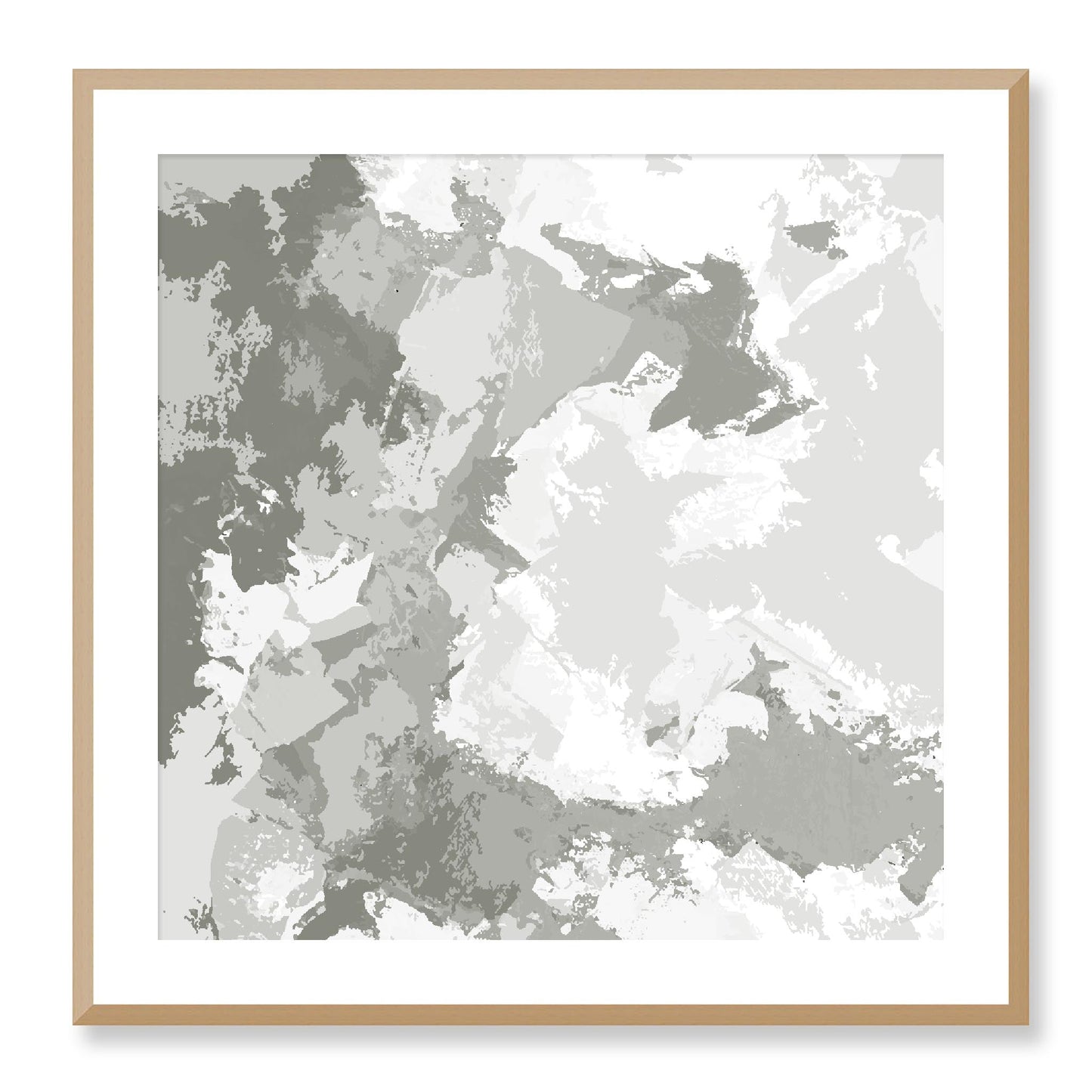 Framed Graphic Art Print, White Mat - 8x8 12x12 16x16 20x20 24x24 28x28 inches | FPS-1240-7691, Prints, Graphic art, Natural Frame, 71 x 71 cm ,28 x 28 inches