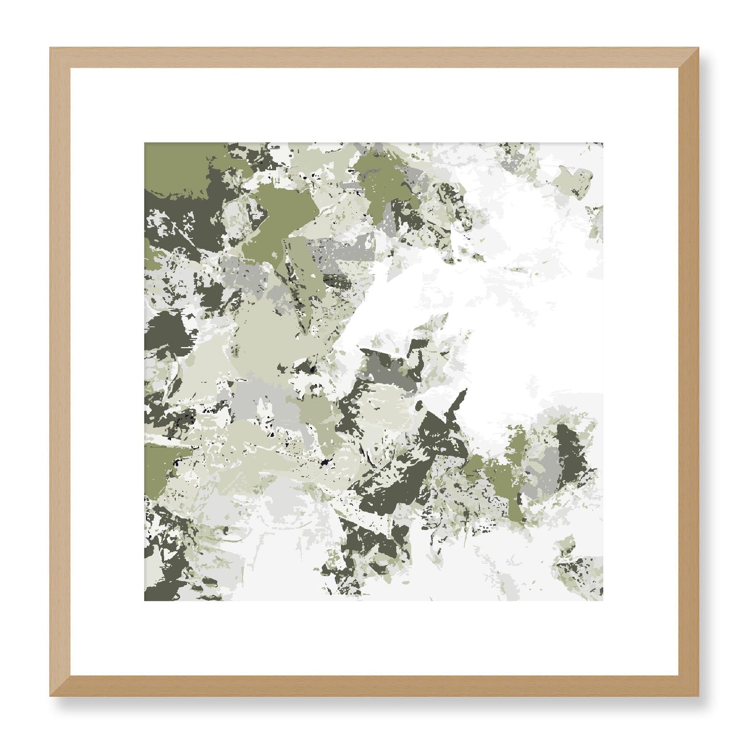 Framed Graphic Art Print, White Mat - 8x8 12x12 16x16 20x20 24x24 28x28 inches | FPS-1240-7695, Prints, Graphic art, Natural Frame, 41 x 41 cm ,16 x 16 inches