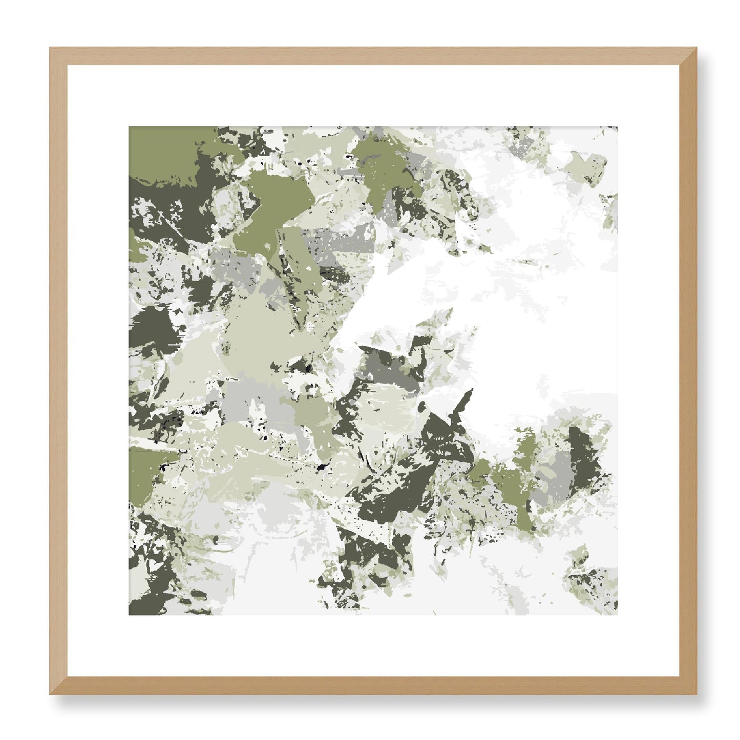 Framed Graphic Art Print, White Mat - 8x8 12x12 16x16 20x20 24x24 28x28 inches | FPS-1240-7695, Prints, Graphic art, Natural Frame, 51 x 51 cm ,20 x 20 inches