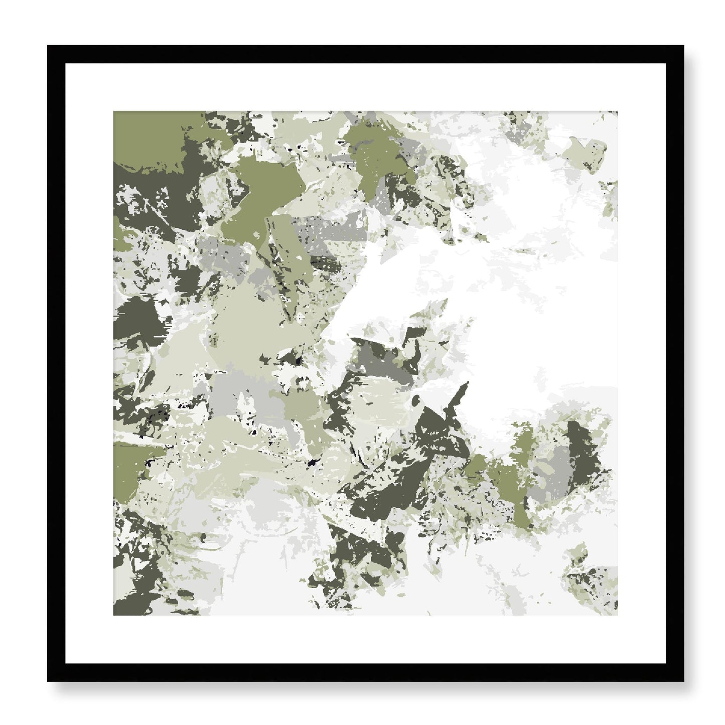 Framed Graphic Art Print, White Mat - 8x8 12x12 16x16 20x20 24x24 28x28 inches | FPS-1240-7695, Prints, Graphic art, Black Frame, 61 x 61 cm ,24 x 24 inches