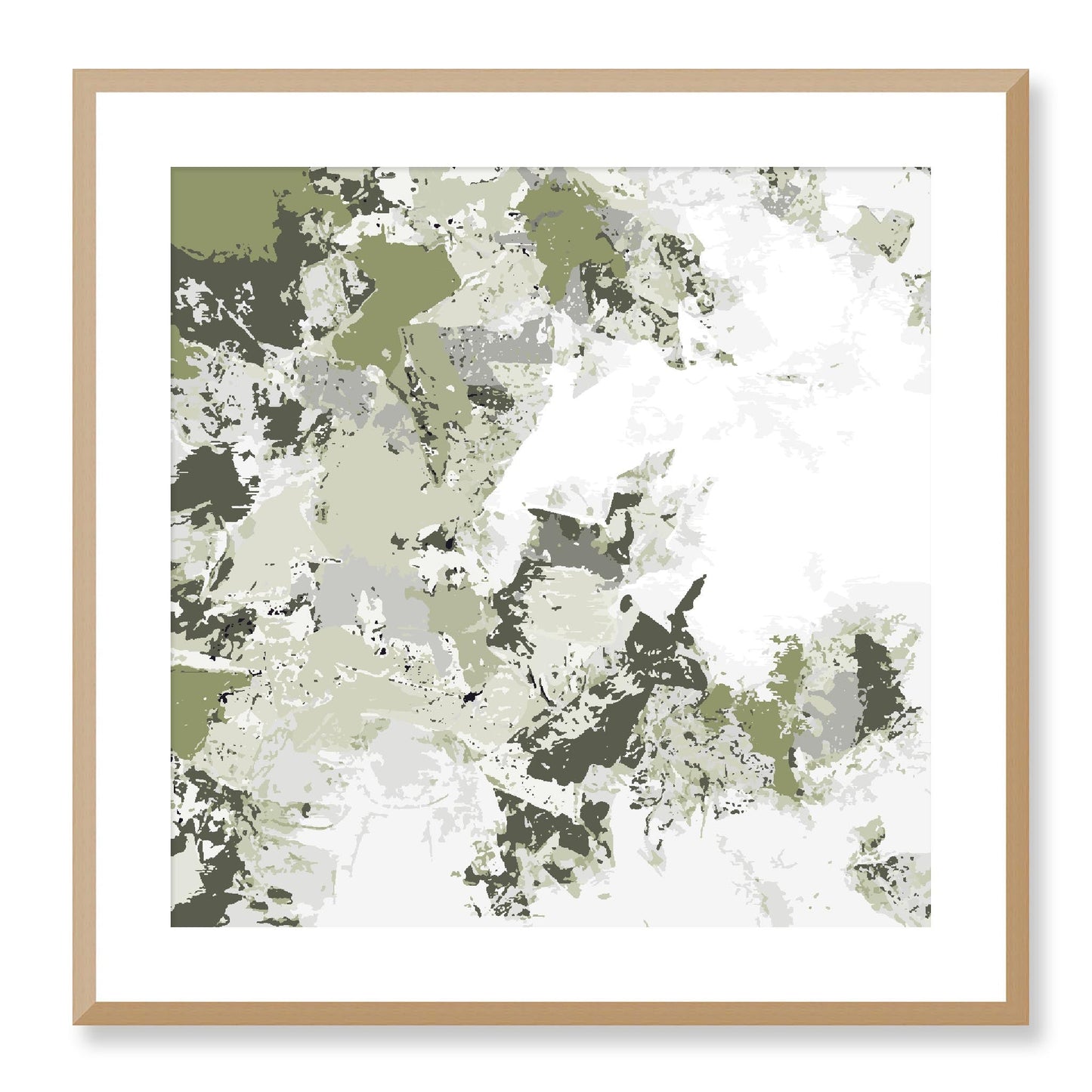Framed Graphic Art Print, White Mat - 8x8 12x12 16x16 20x20 24x24 28x28 inches | FPS-1240-7695, Prints, Graphic art, Natural Frame, 61 x 61 cm ,24 x 24 inches