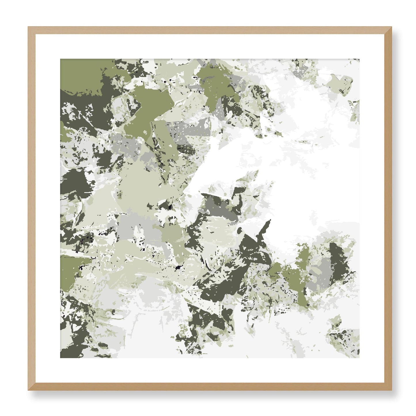 Framed Graphic Art Print, White Mat - 8x8 12x12 16x16 20x20 24x24 28x28 inches | FPS-1240-7695, Prints, Graphic art, Natural Frame, 71 x 71 cm ,28 x 28 inches