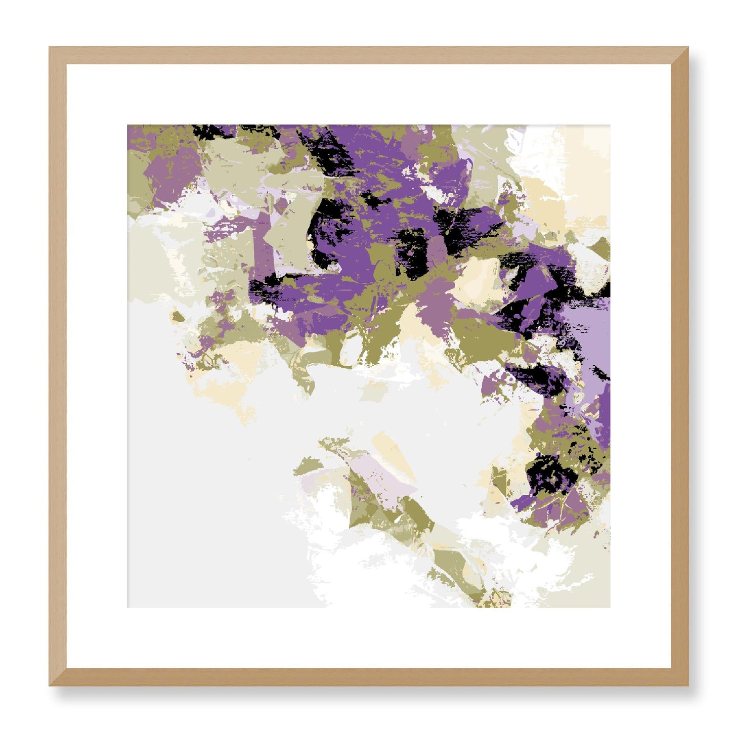 Framed Graphic Art Print, White Mat - 8x8 12x12 16x16 20x20 24x24 28x28 inches | FPS-1250-7693, Prints, Graphic art, Natural Frame, 51 x 51 cm ,20 x 20 inches