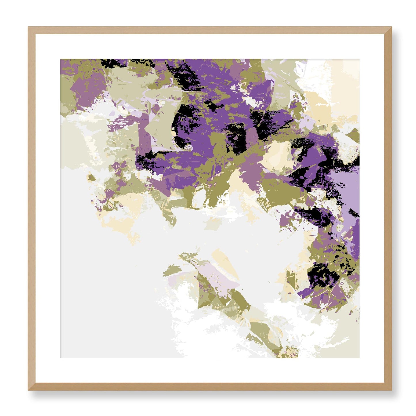 Framed Graphic Art Print, White Mat - 8x8 12x12 16x16 20x20 24x24 28x28 inches | FPS-1250-7693, Prints, Graphic art, Natural Frame, 71 x 71 cm ,28 x 28 inches