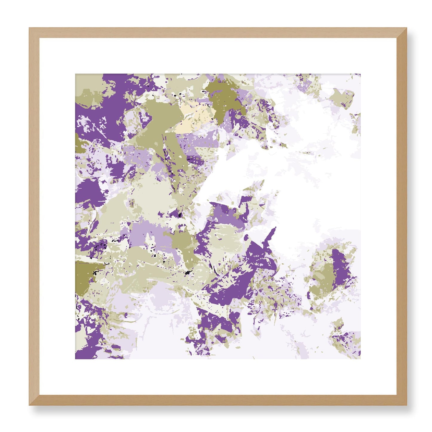 Framed Graphic Art Print, White Mat - 8x8 12x12 16x16 20x20 24x24 28x28 inches | FPS-1250-7695, Prints, Graphic art, Natural Frame, 51 x 51 cm ,20 x 20 inches