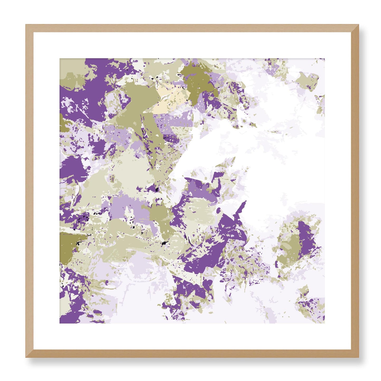 Framed Graphic Art Print, White Mat - 8x8 12x12 16x16 20x20 24x24 28x28 inches | FPS-1250-7695, Prints, Graphic art, Natural Frame, 61 x 61 cm ,24 x 24 inches