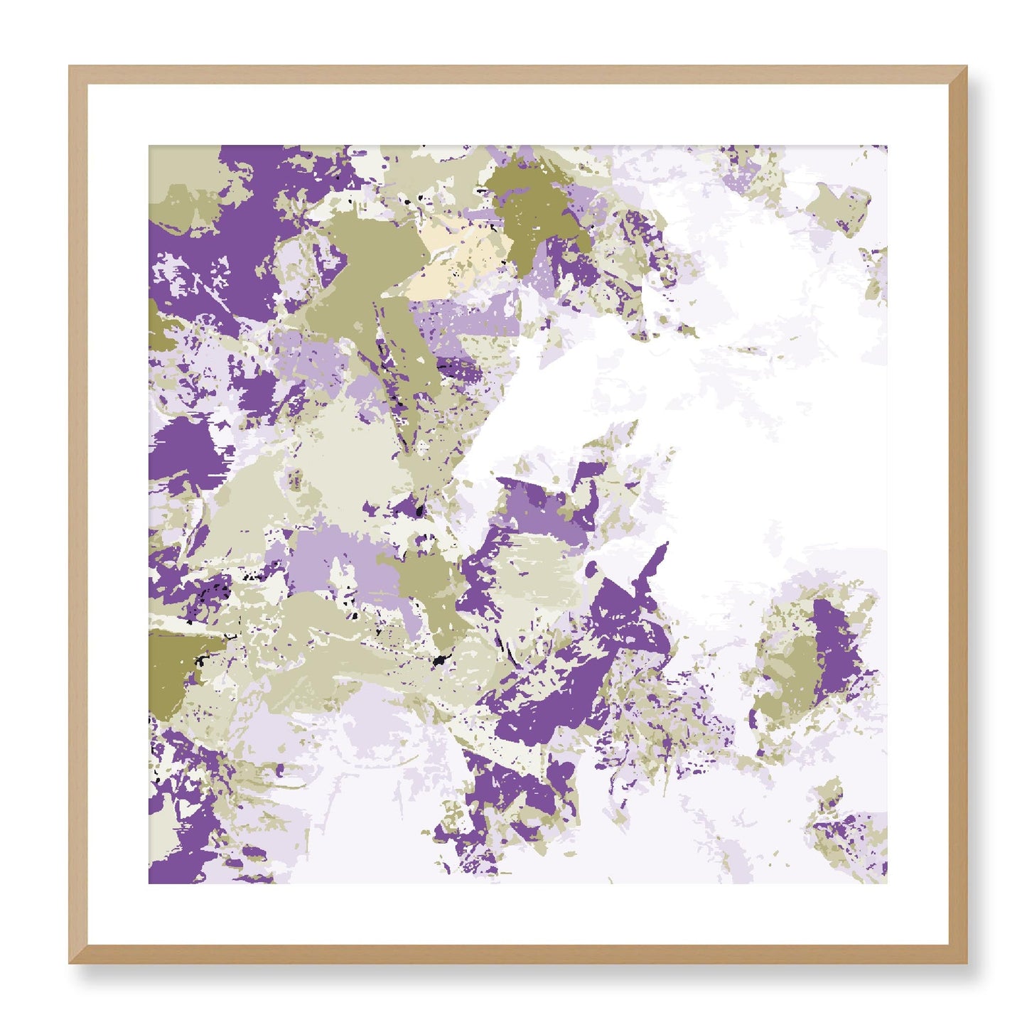 Framed Graphic Art Print, White Mat - 8x8 12x12 16x16 20x20 24x24 28x28 inches | FPS-1250-7695, Prints, Graphic art, Natural Frame, 71 x 71 cm ,28 x 28 inches