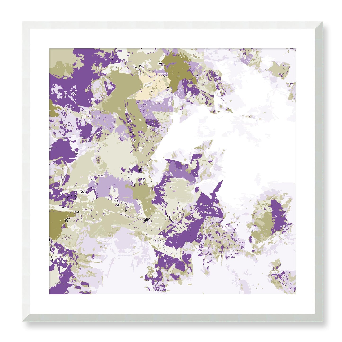 Framed Graphic Art Print, White Mat - 8x8 12x12 16x16 20x20 24x24 28x28 inches | FPS-1250-7695, Prints, Graphic art, White Frame, 71 x 71 cm ,28 x 28 inches