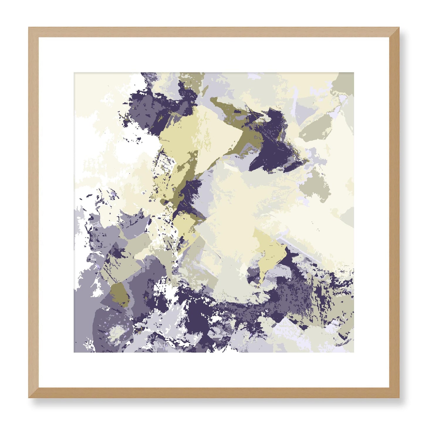 Framed Graphic Art Print, White Mat - 8x8 12x12 16x16 20x20 24x24 28x28 inches | FPS-1260-7691, Prints, Graphic art, Natural Frame, 51 x 51 cm ,20 x 20 inches