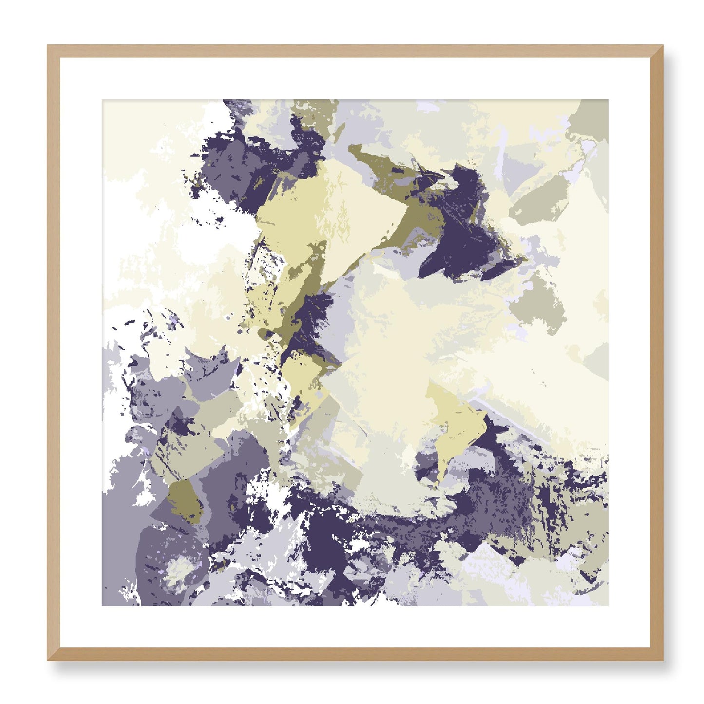 Framed Graphic Art Print, White Mat - 8x8 12x12 16x16 20x20 24x24 28x28 inches | FPS-1260-7691, Prints, Graphic art, Natural Frame, 71 x 71 cm ,28 x 28 inches