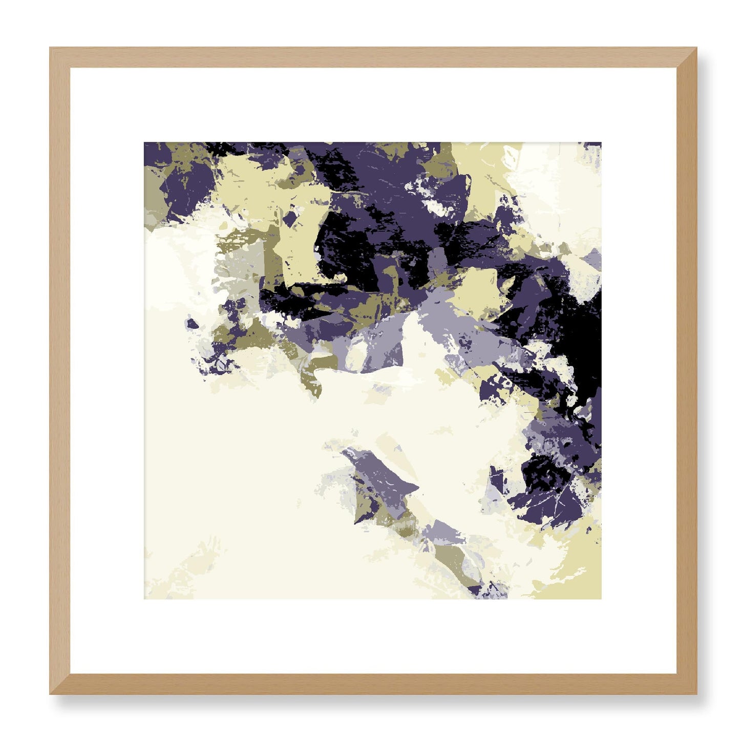 Framed Graphic Art Print, White Mat - 8x8 12x12 16x16 20x20 24x24 28x28 inches | FPS-1260-7693, Prints, Graphic art, Natural Frame, 41 x 41 cm ,16 x 16 inches